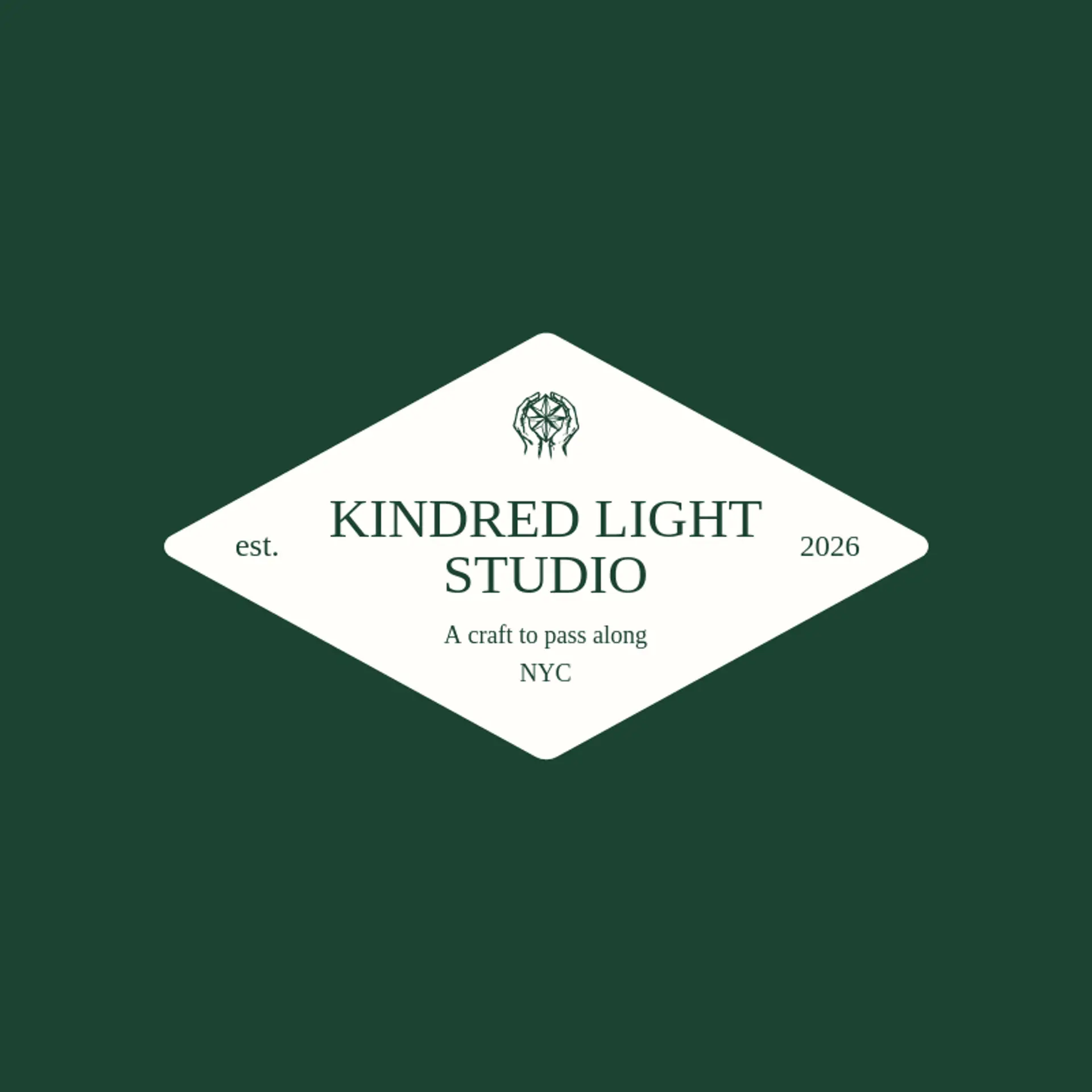 Kindred Light Studio logo for stained glass