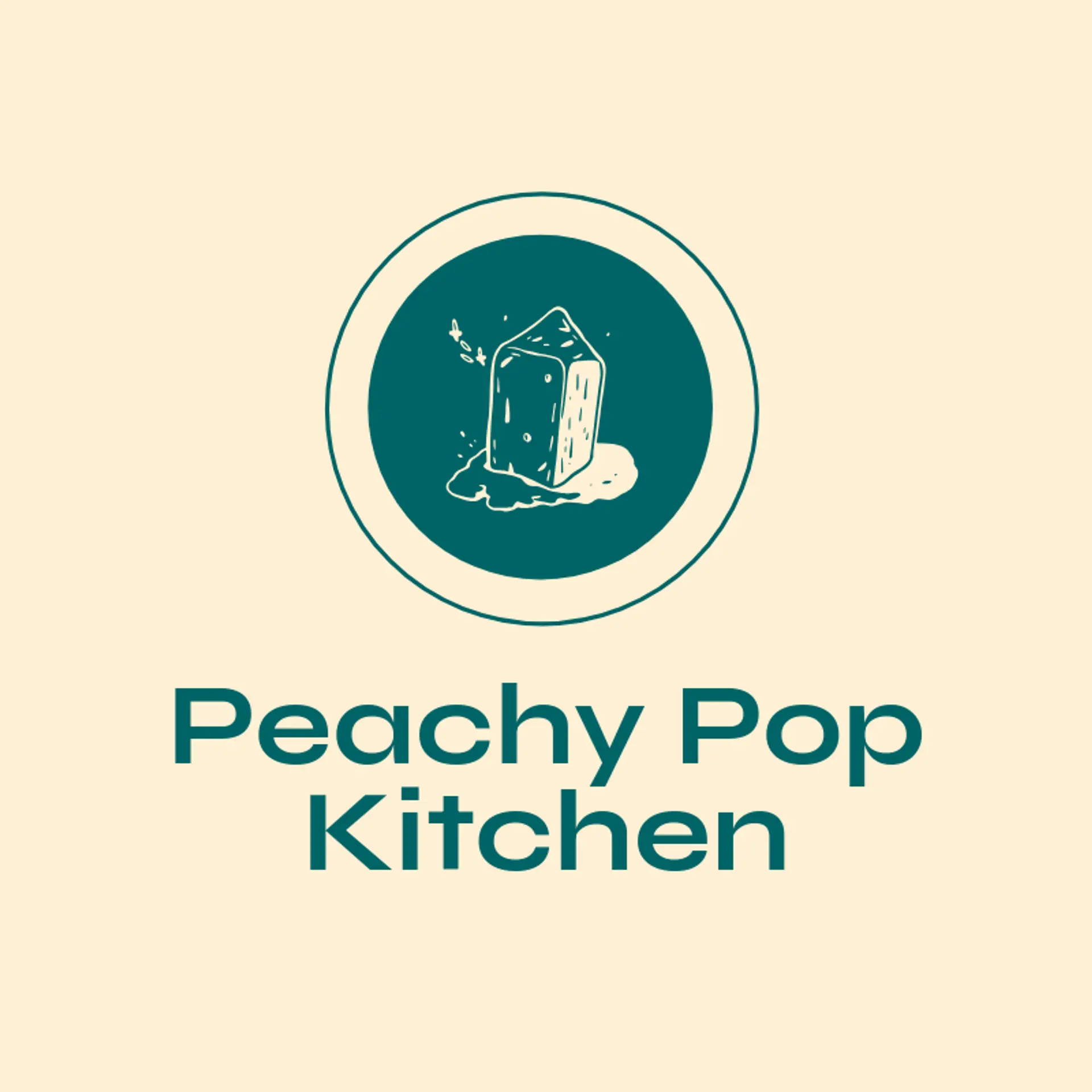 Peachy Pop Kitchen logo for popsicle