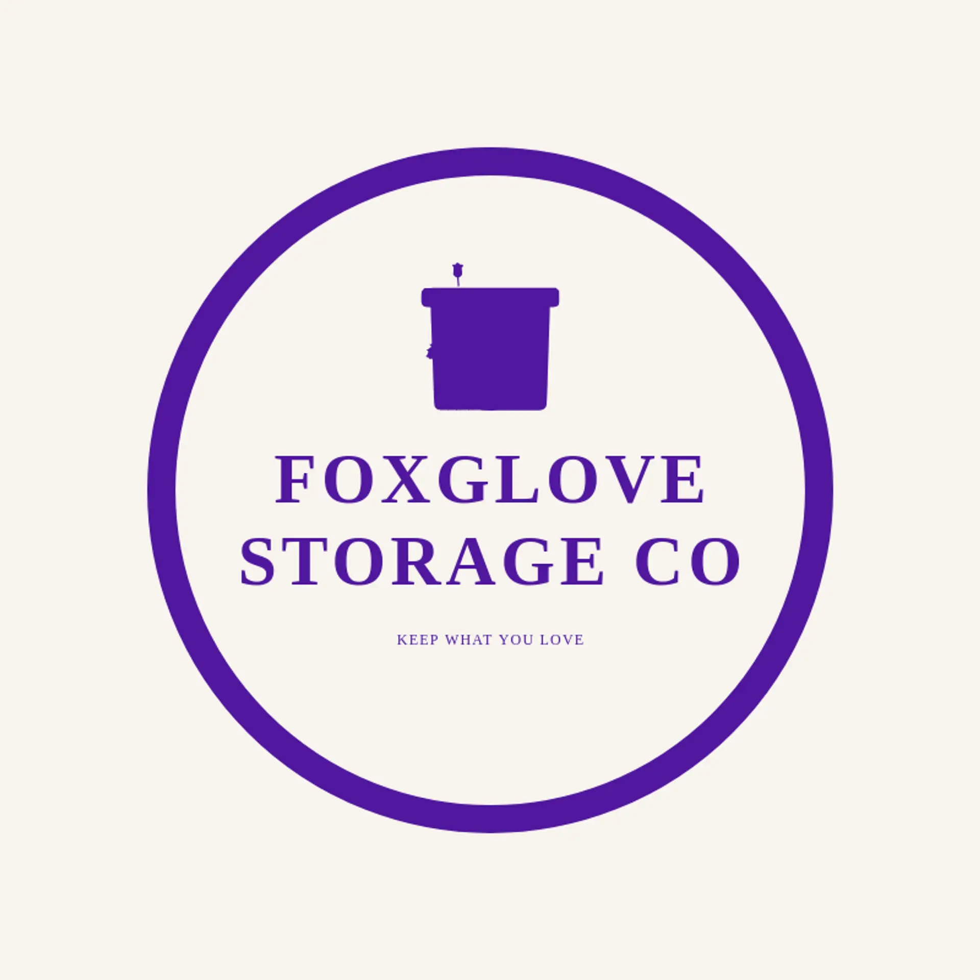 Foxglove Storage Co logo for storage