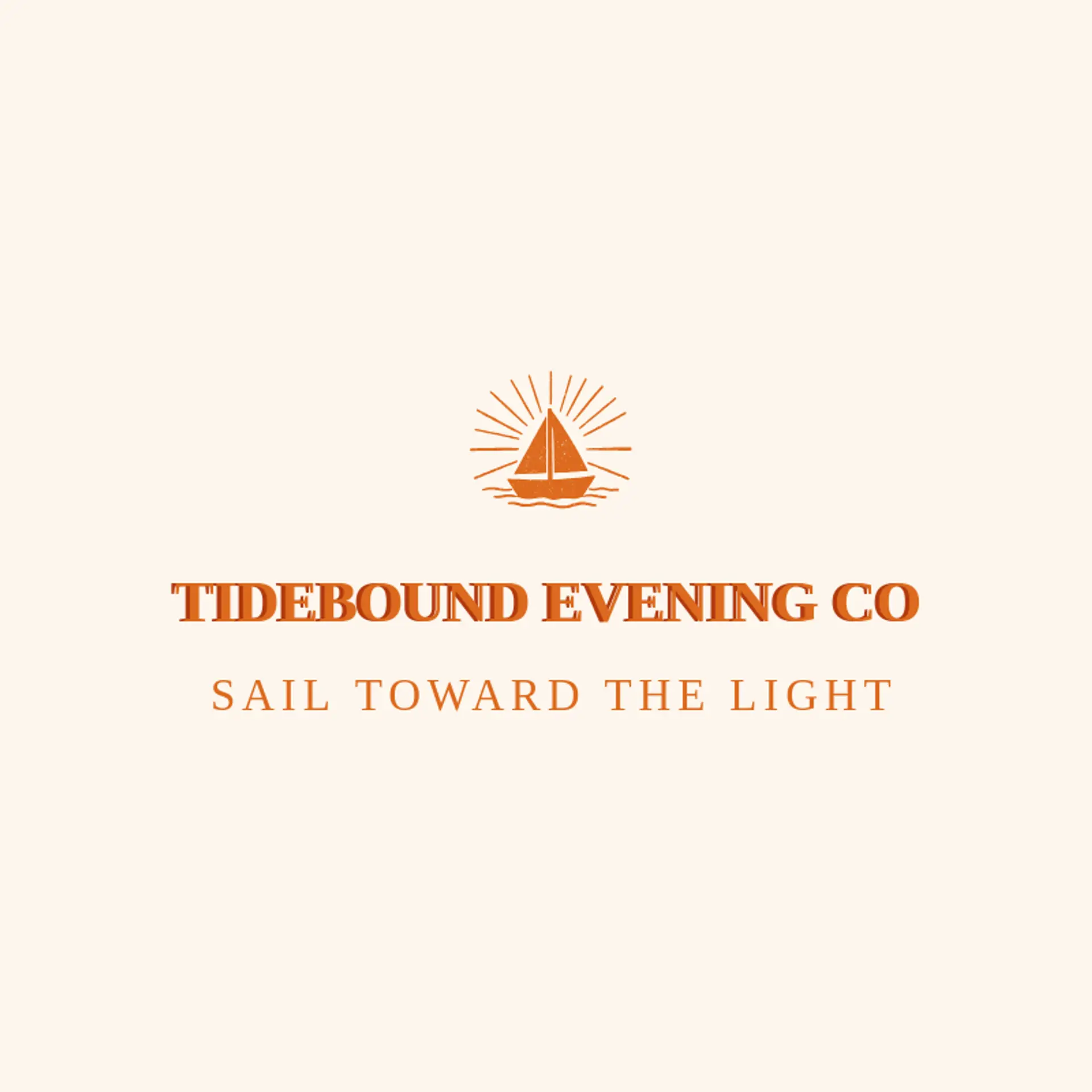 Tidebound Evening Co logo for sunset