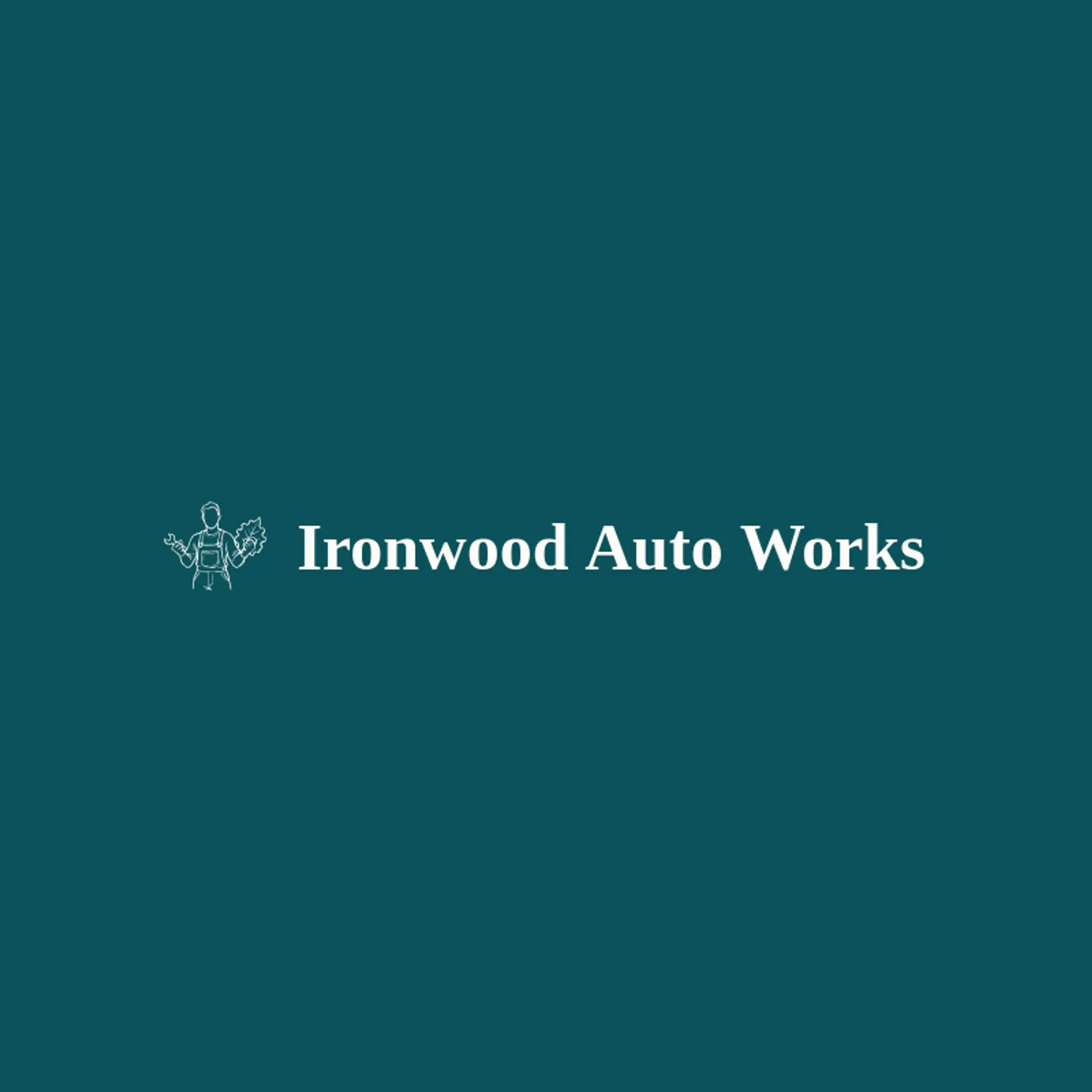 Ironwood Auto Works logo for car mechanic
