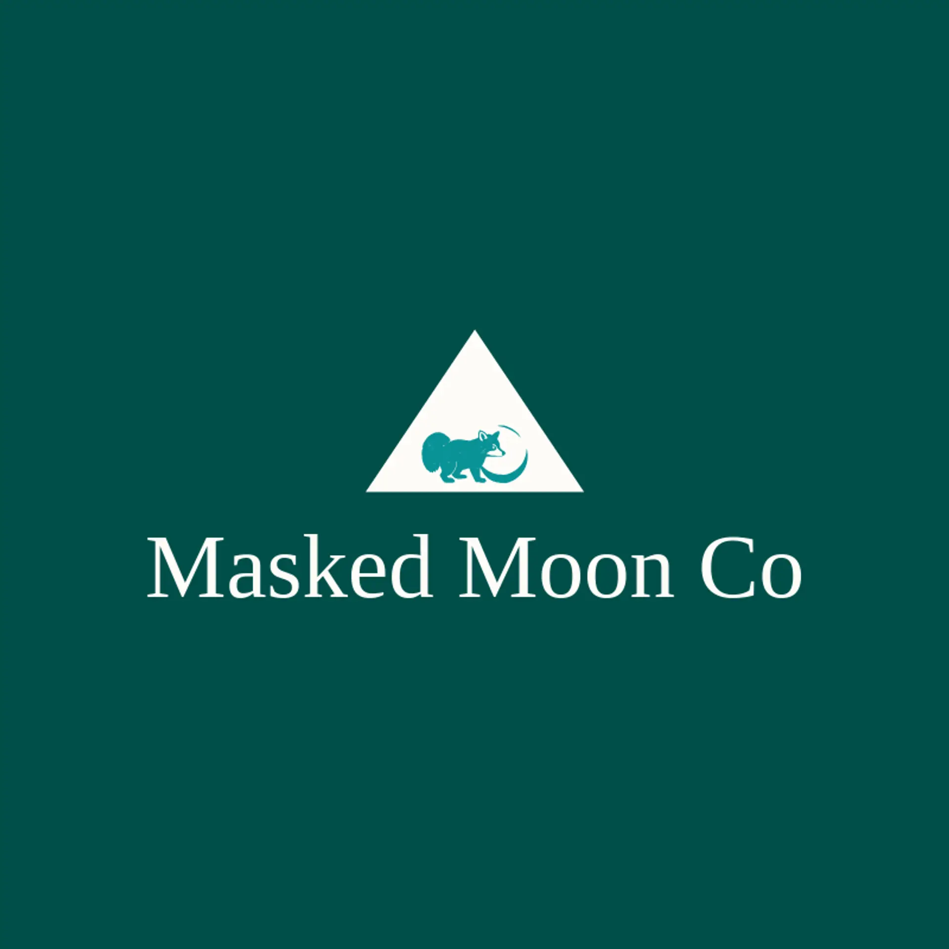 Masked Moon Co logo for raccoon