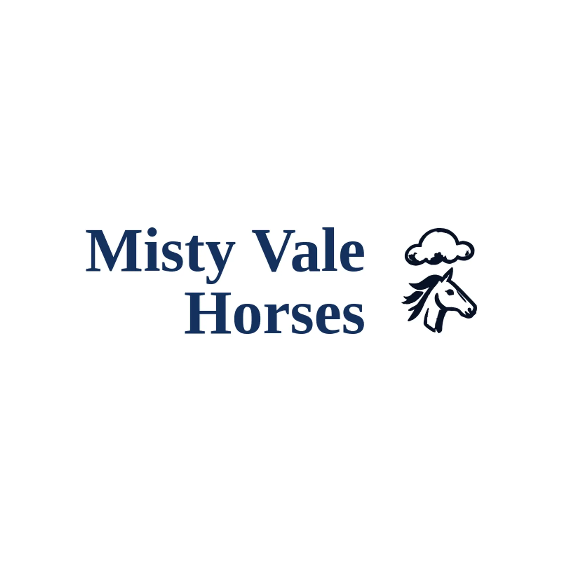 Misty Vale Horses logo for horse head