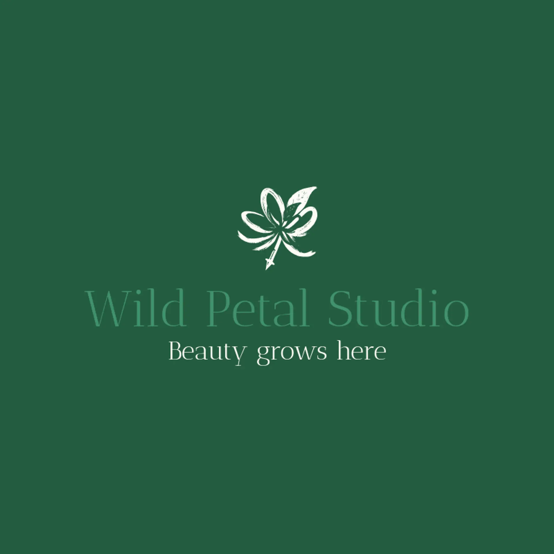Wild Petal Studio logo for nail
