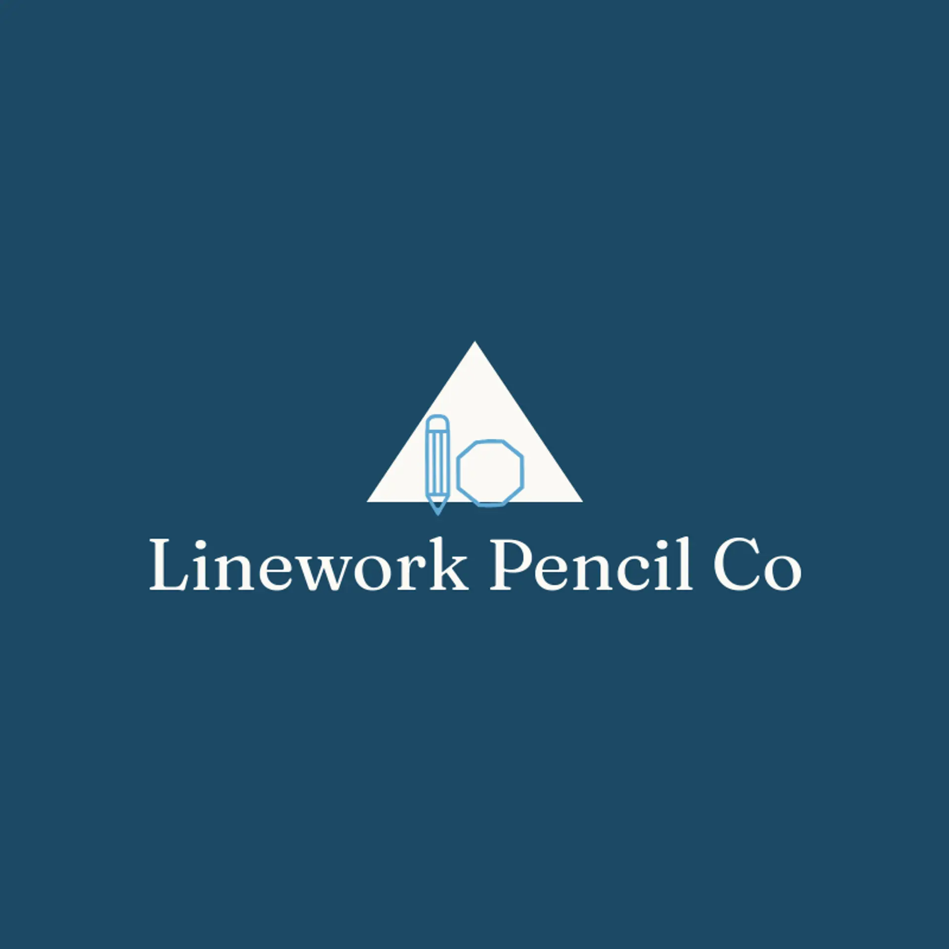 Linework Pencil Co logo for hexagon