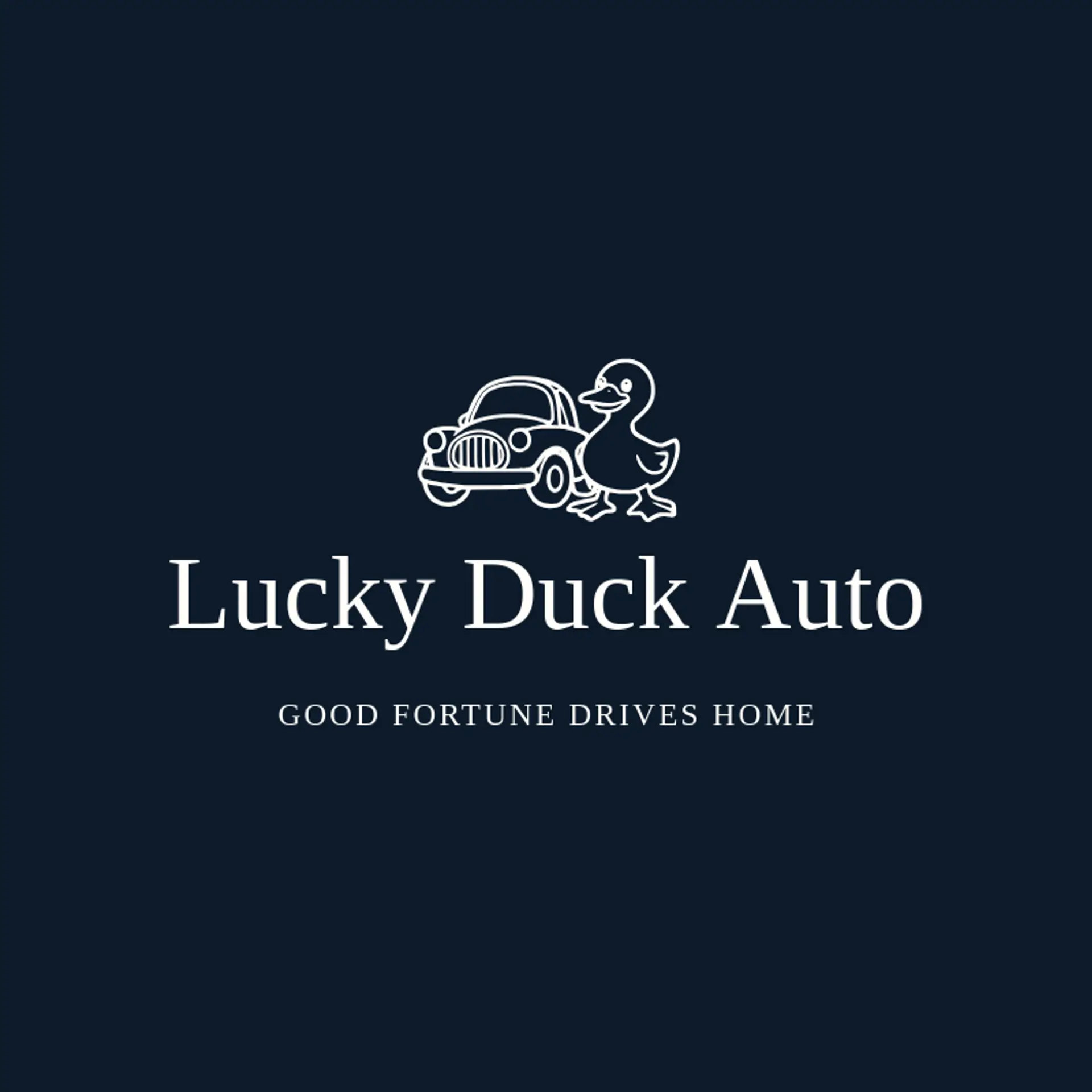 Lucky Duck Auto logo for car dealer