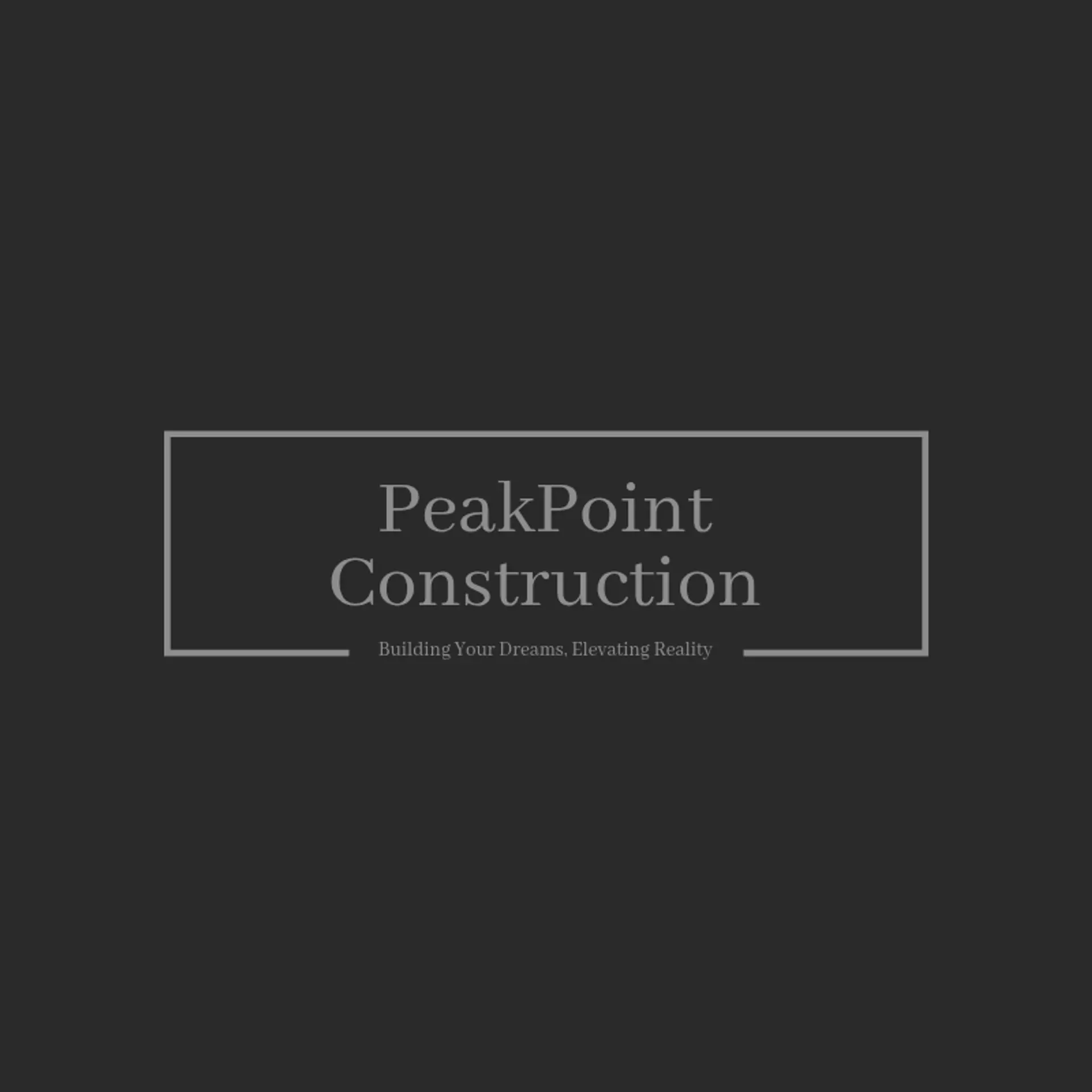 PeakPoint Construction logo for construction house