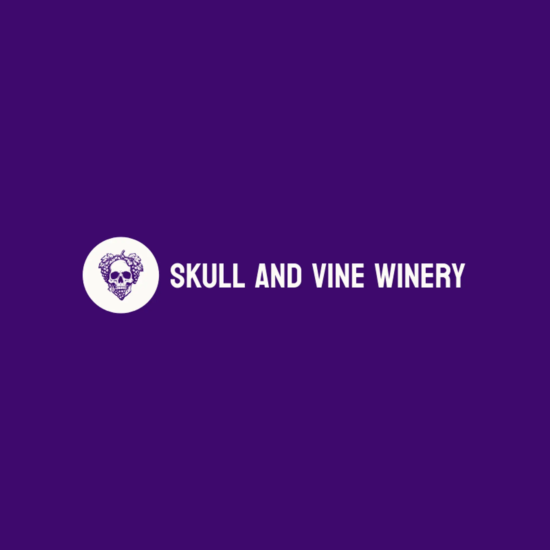 Skull and Vine Winery logo for skull