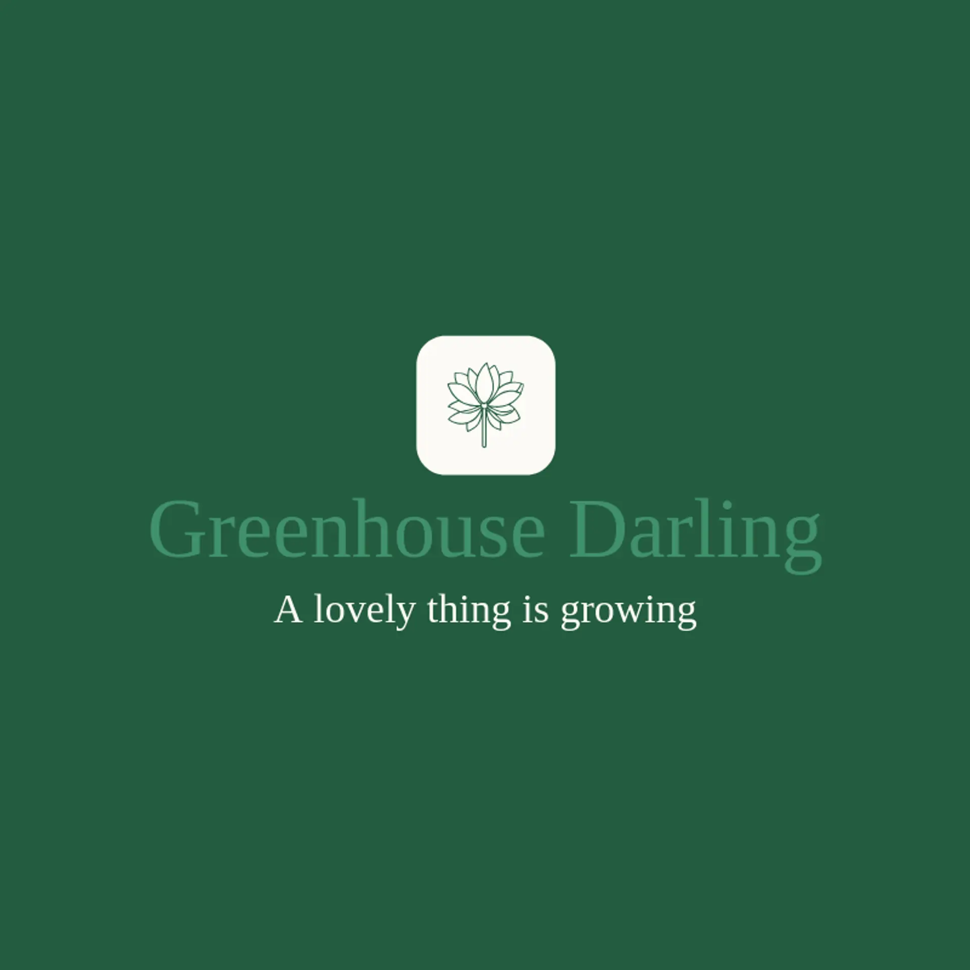 Greenhouse Darling logo for bloom