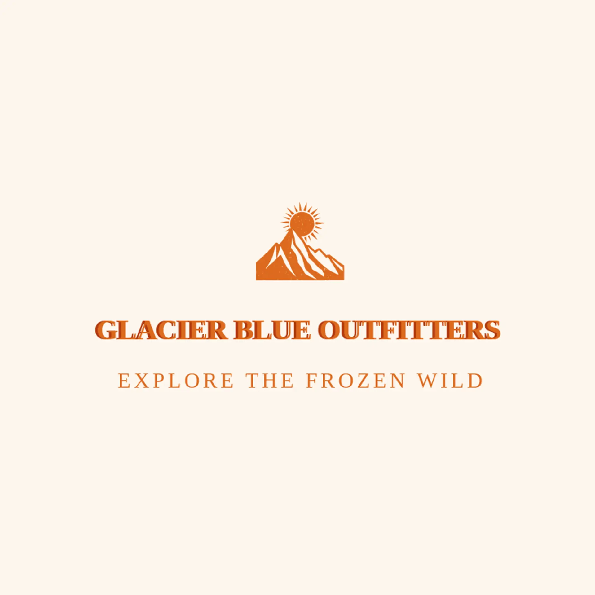 Glacier Blue Outfitters logo for winter
