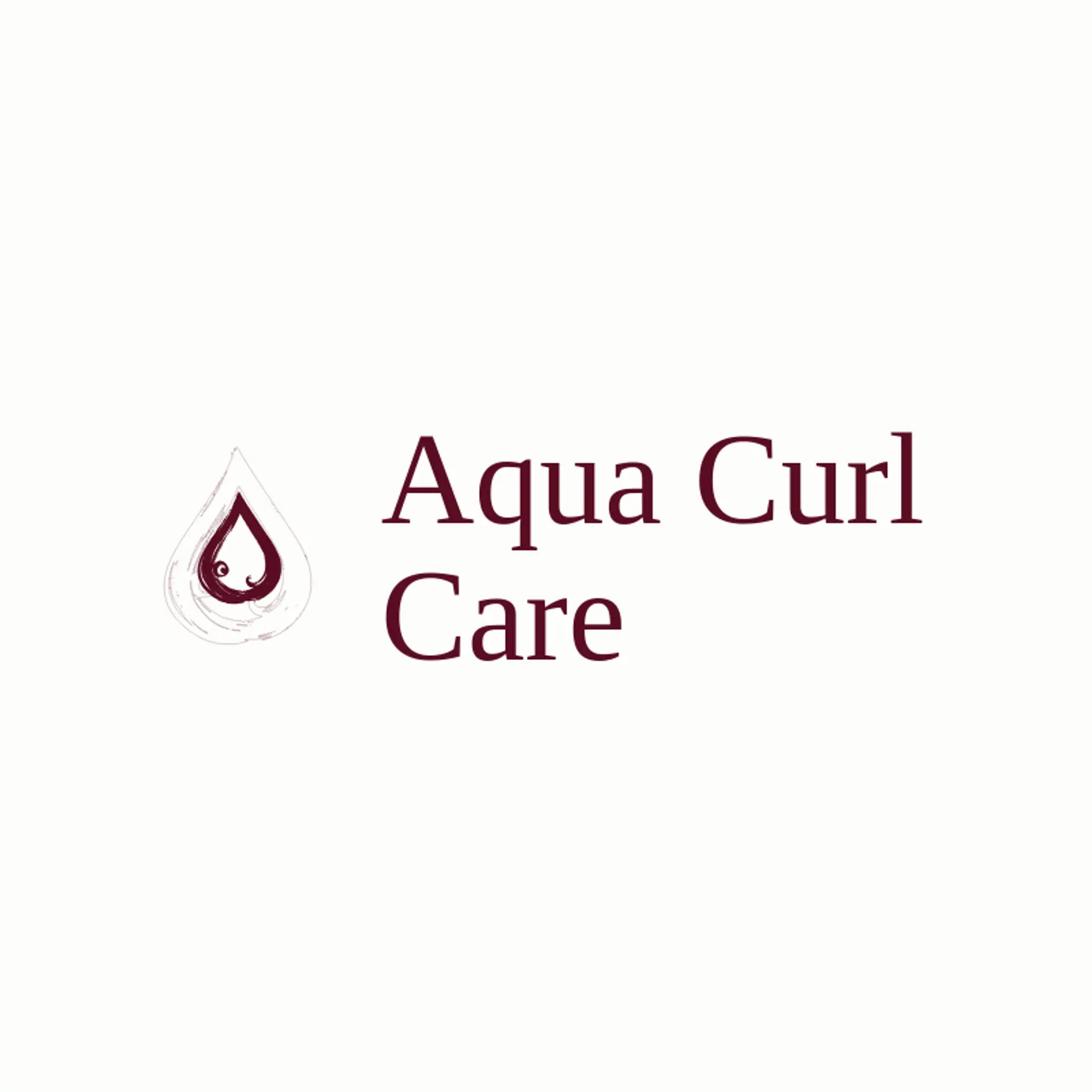 Aqua Curl Care logo for hair