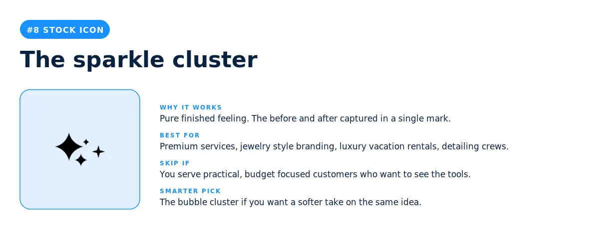 The sparkle cluster stock icon