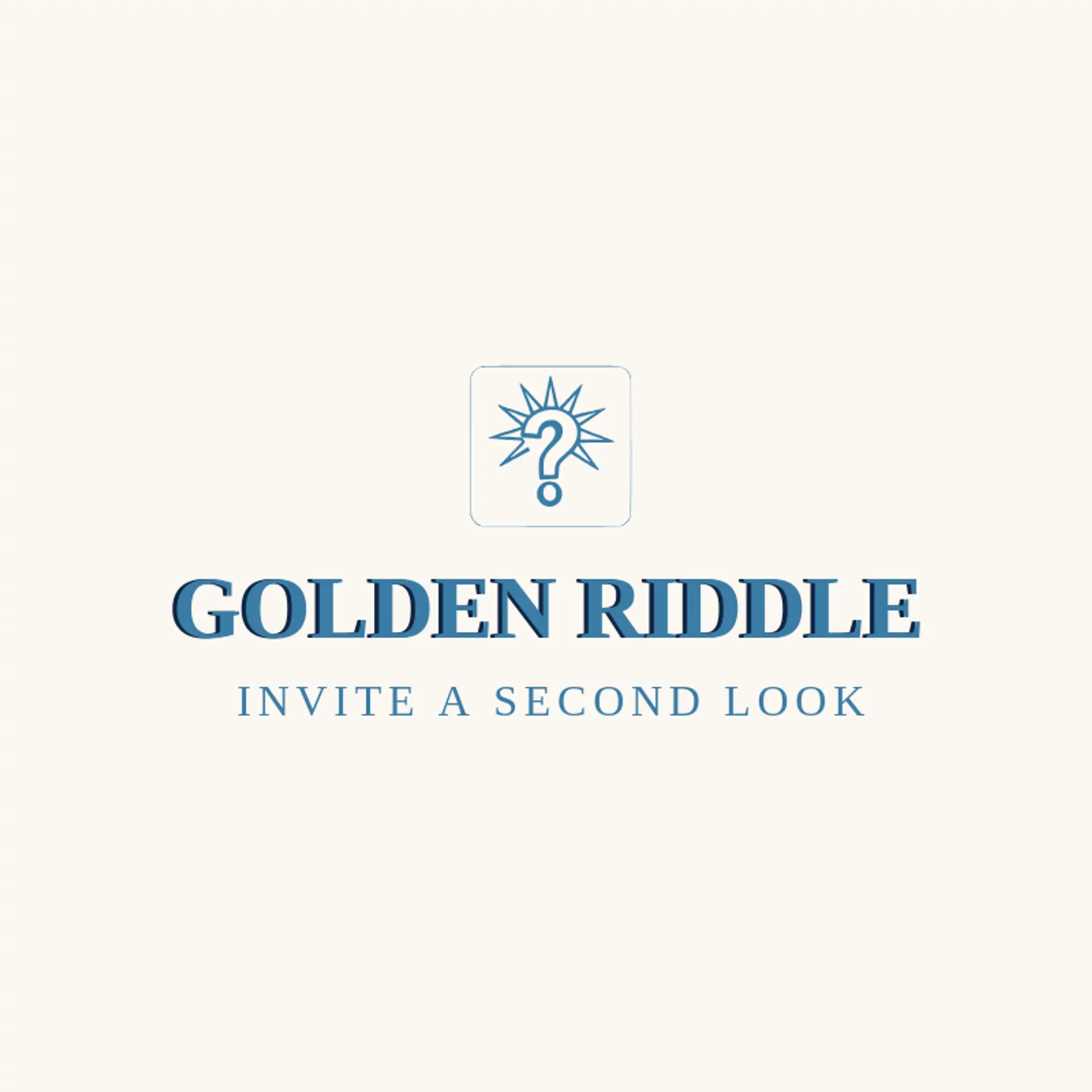 Golden Riddle logo for art deco