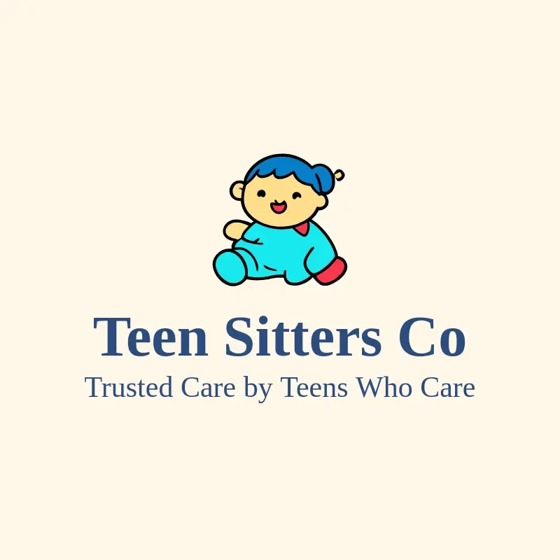 The babysitting name Teen Sitters Co as a branded logo with a color icon
