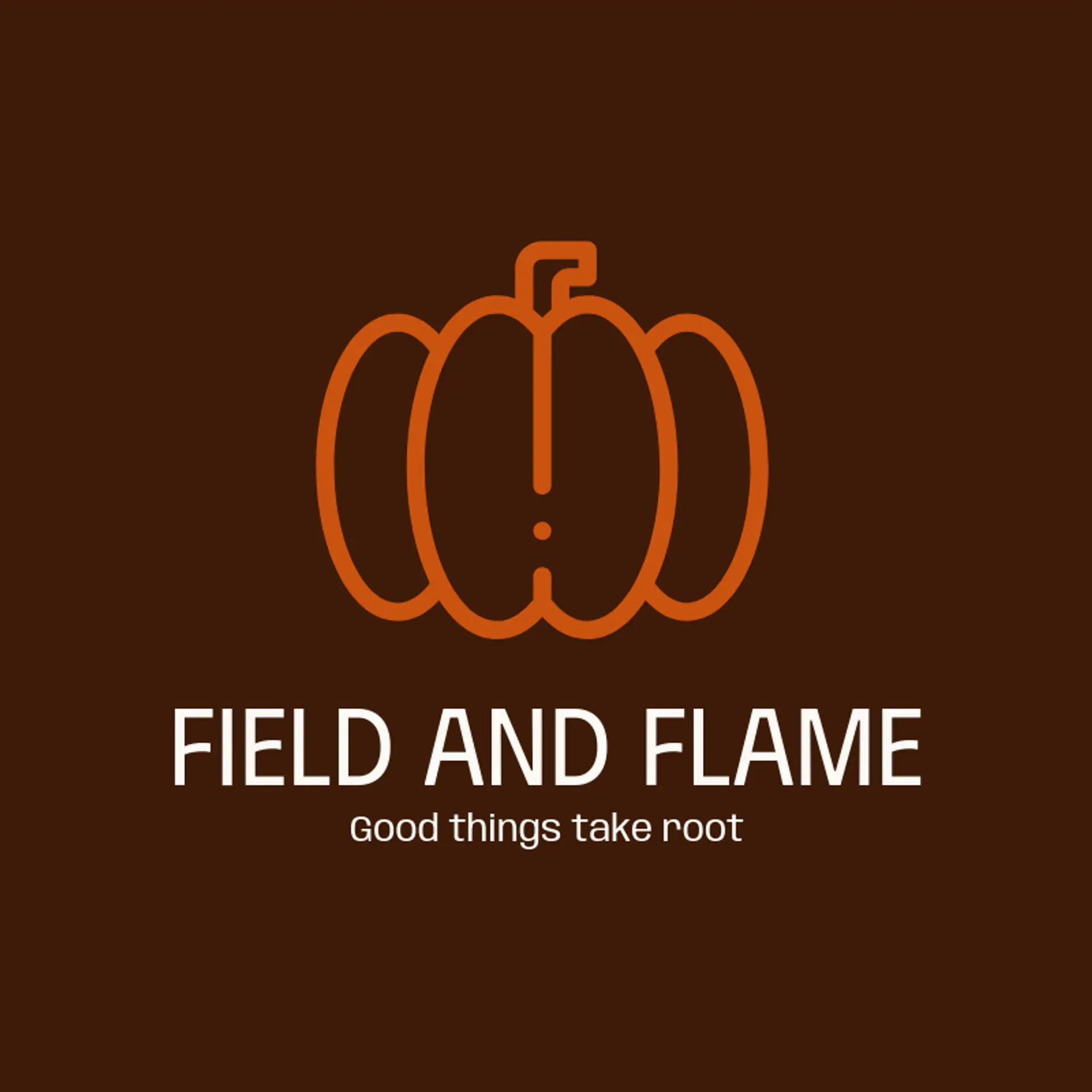 Field and Flame logo for pumpkin