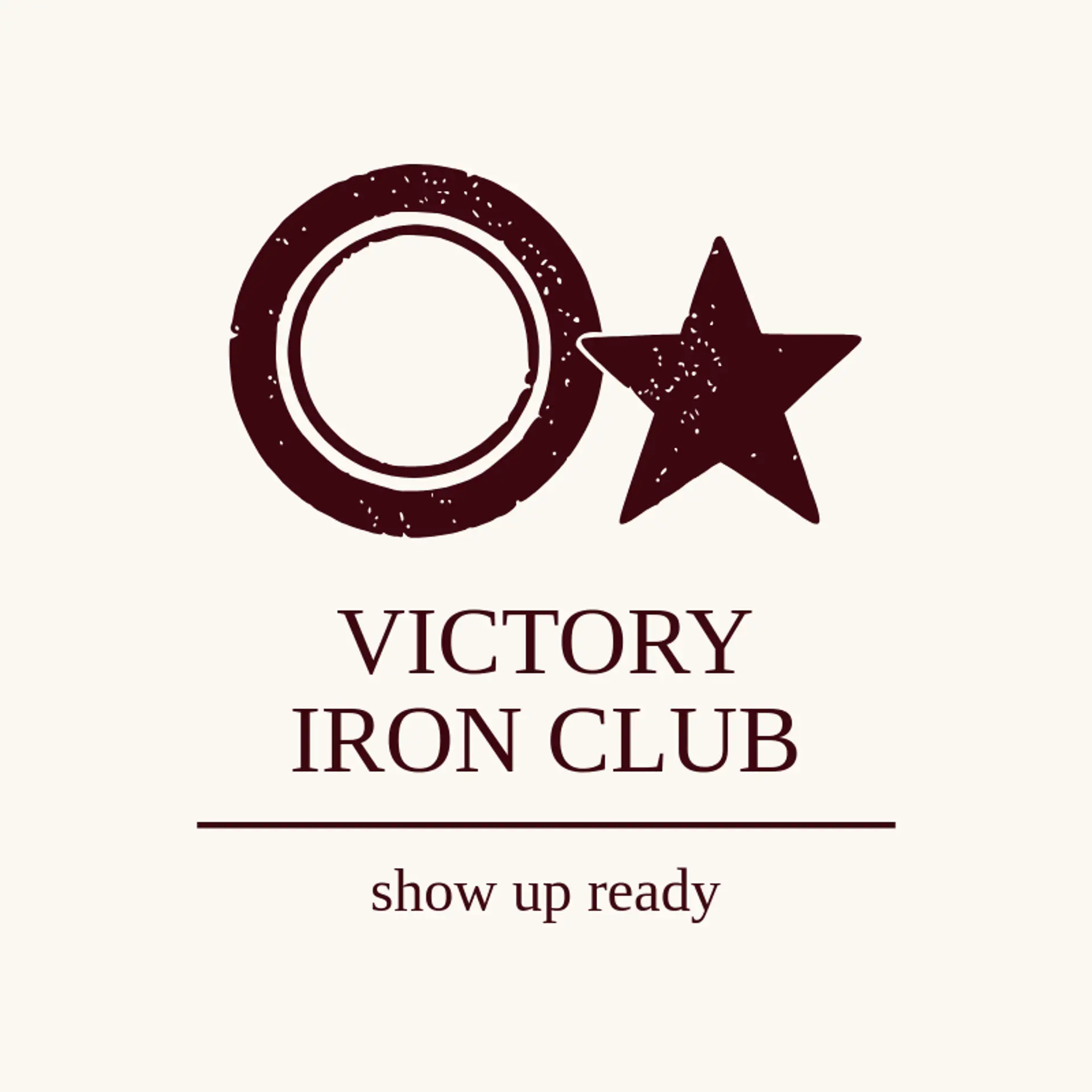 Victory Iron Club logo for weightlifting