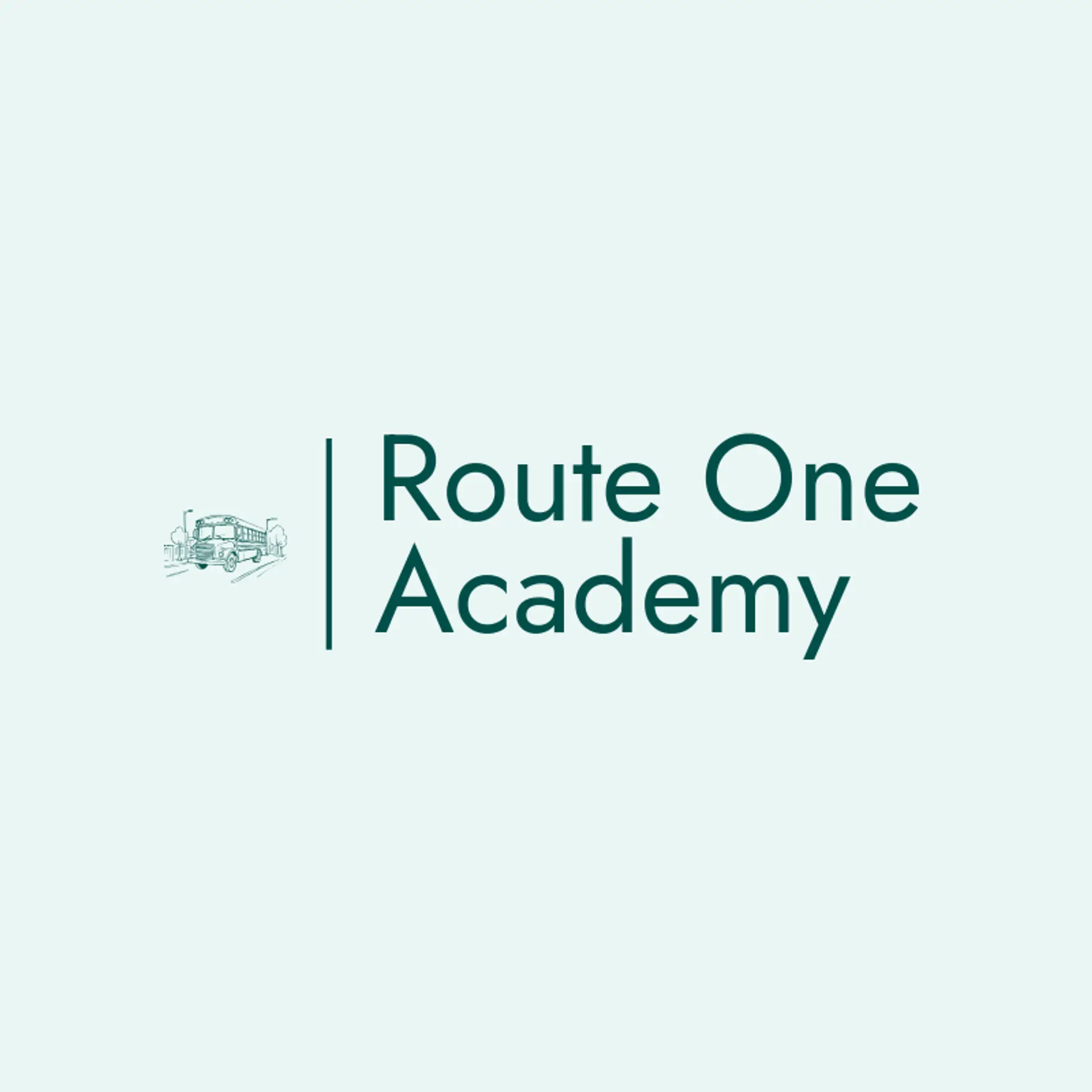 Route One Academy logo for school bus
