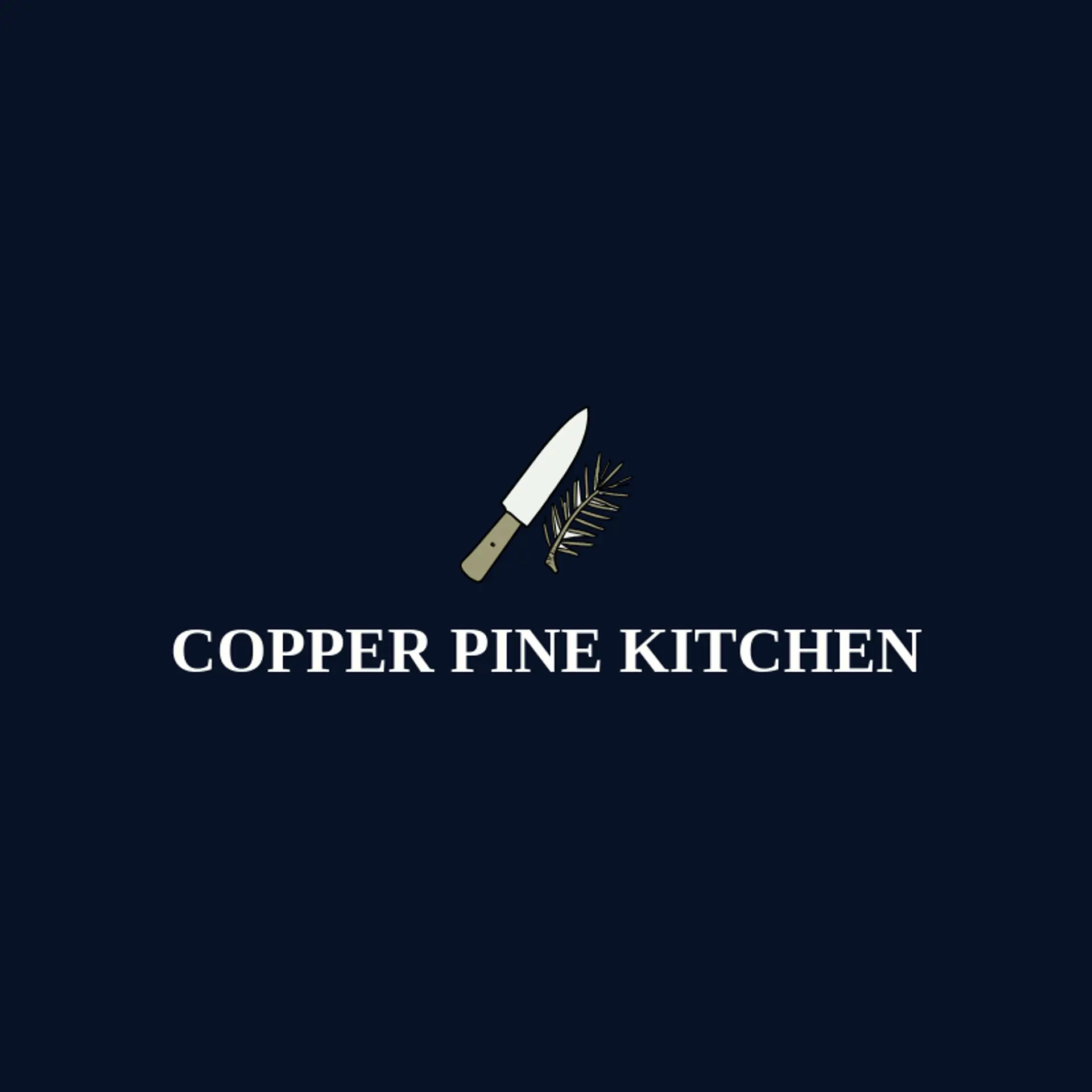 Copper Pine Kitchen logo for knife