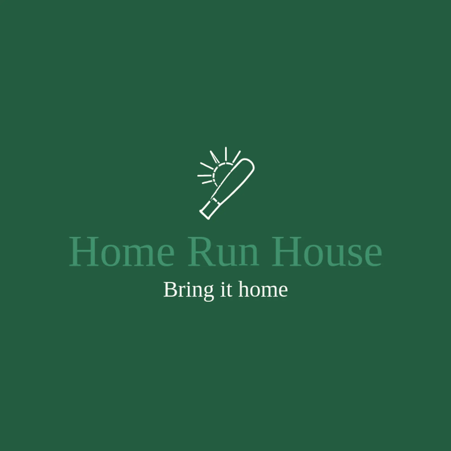 Home Run House logo for sports team