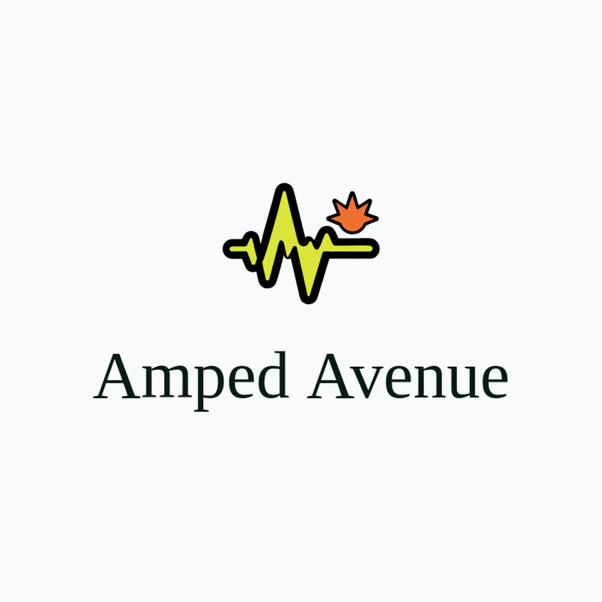 Amped Avenue logo for sound wave