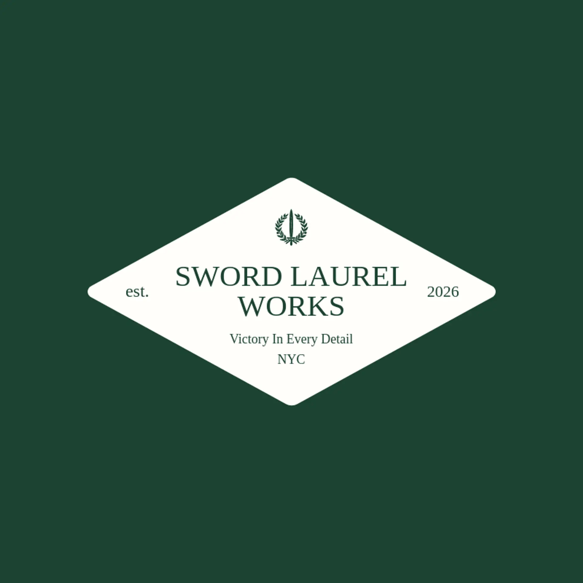 Sword Laurel Works logo for gladiator