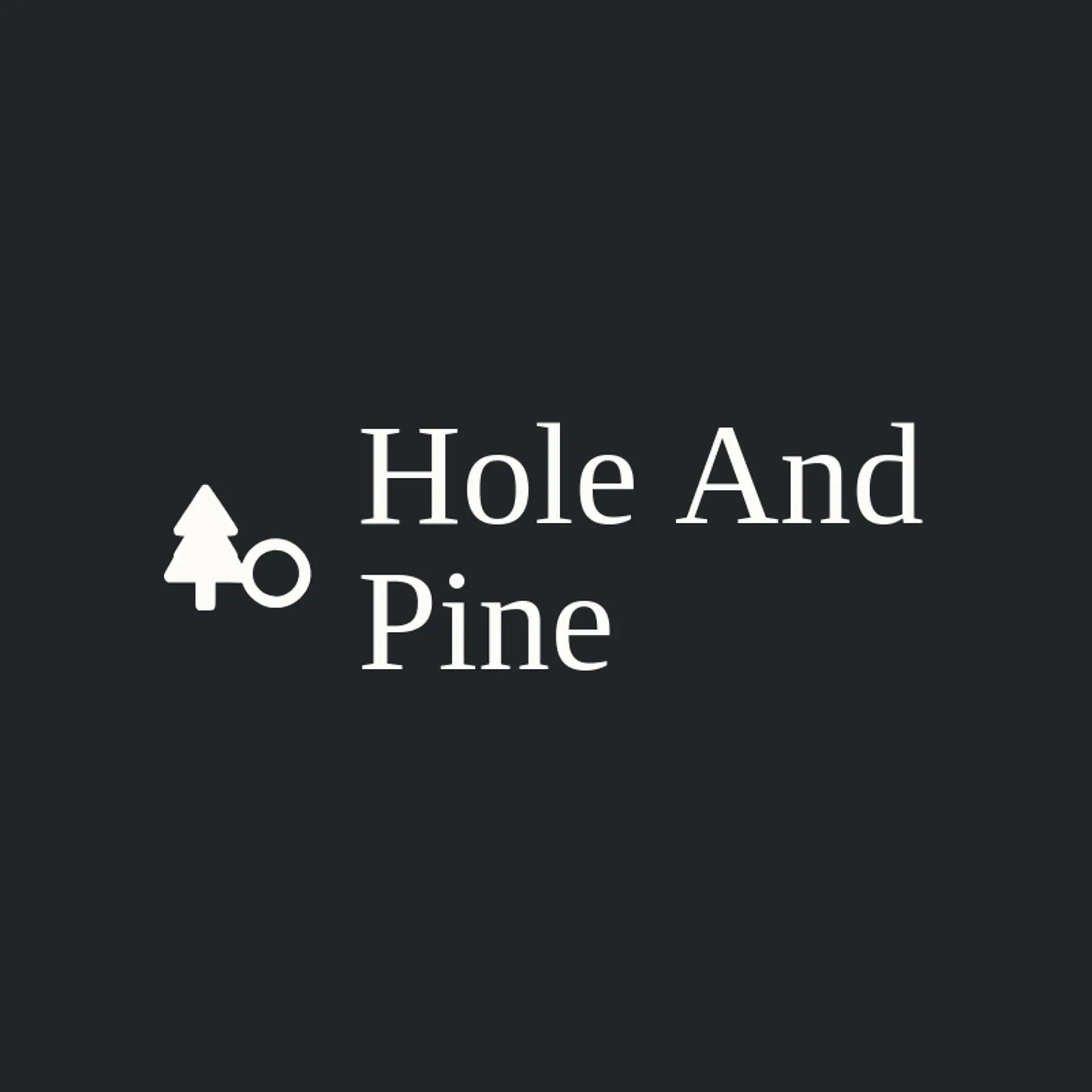 Hole and Pine logo for hole