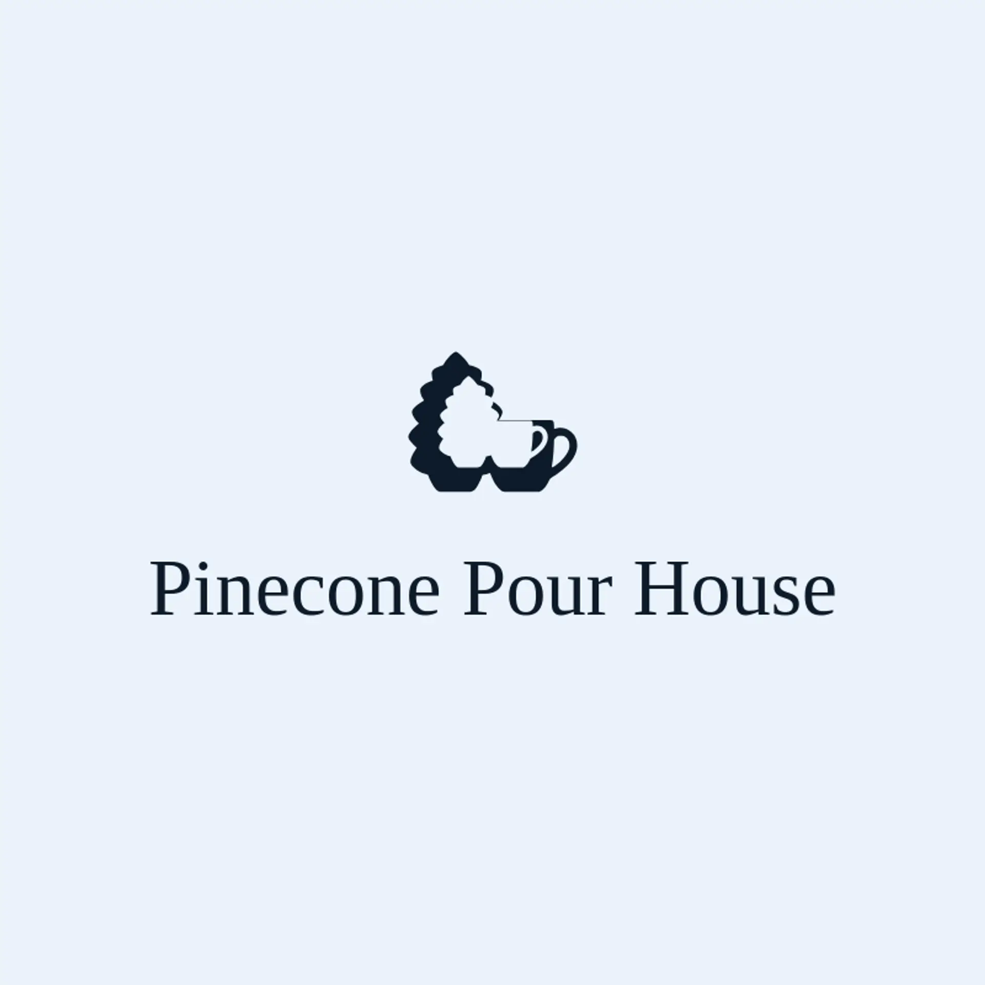 Pinecone Pour House logo for coffee cup
