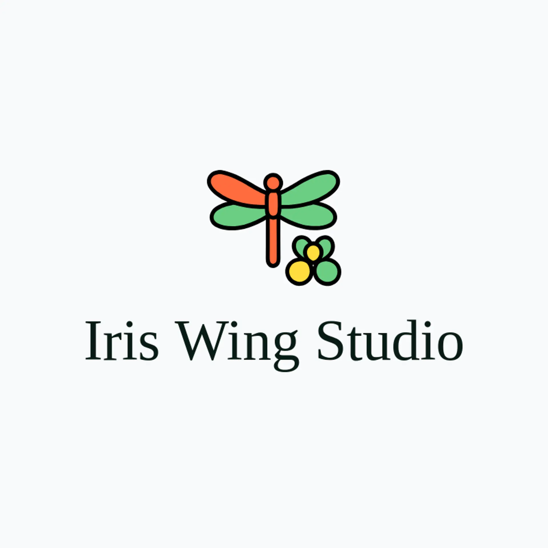 Iris Wing Studio logo for dragonfly