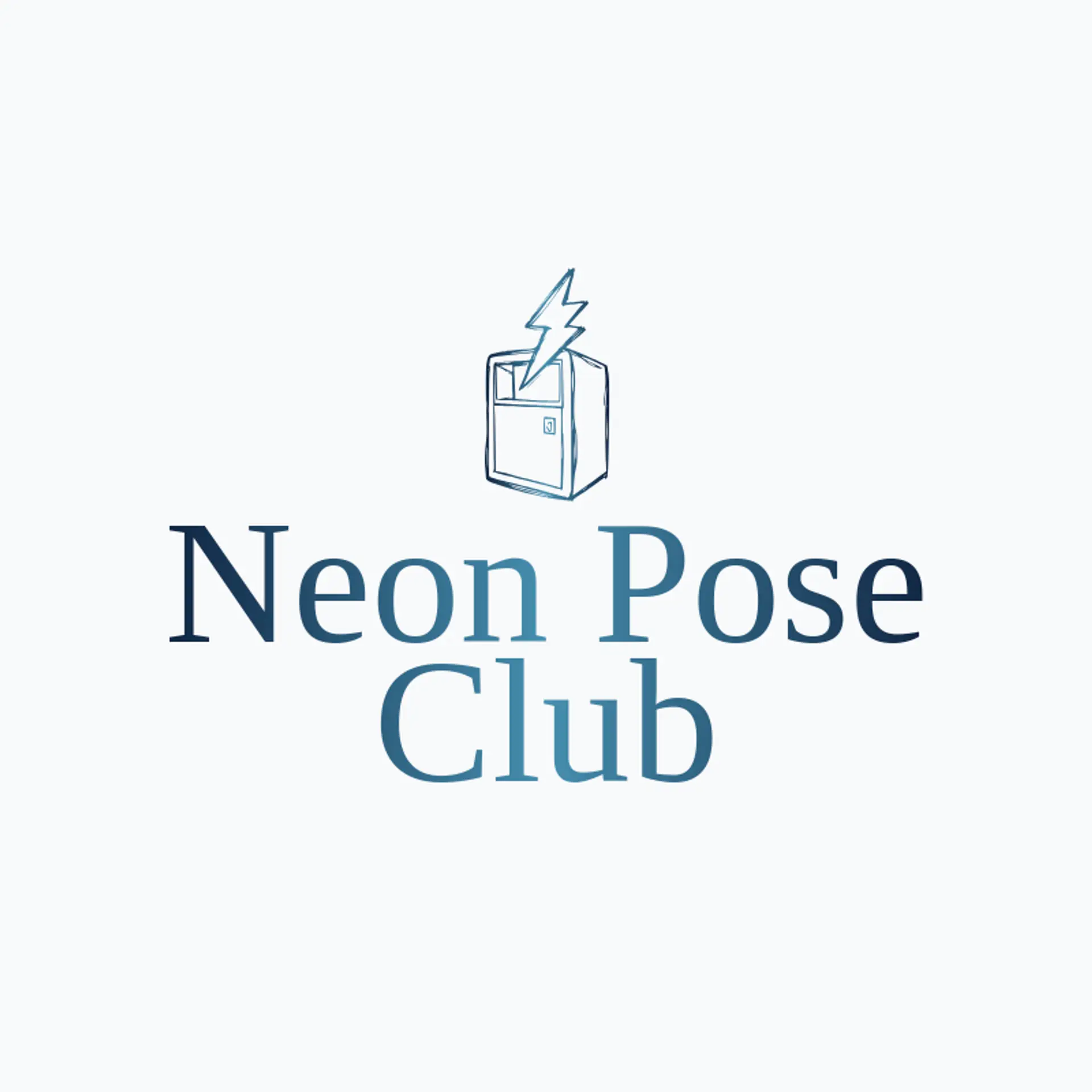 Neon Pose Club logo for photo booth