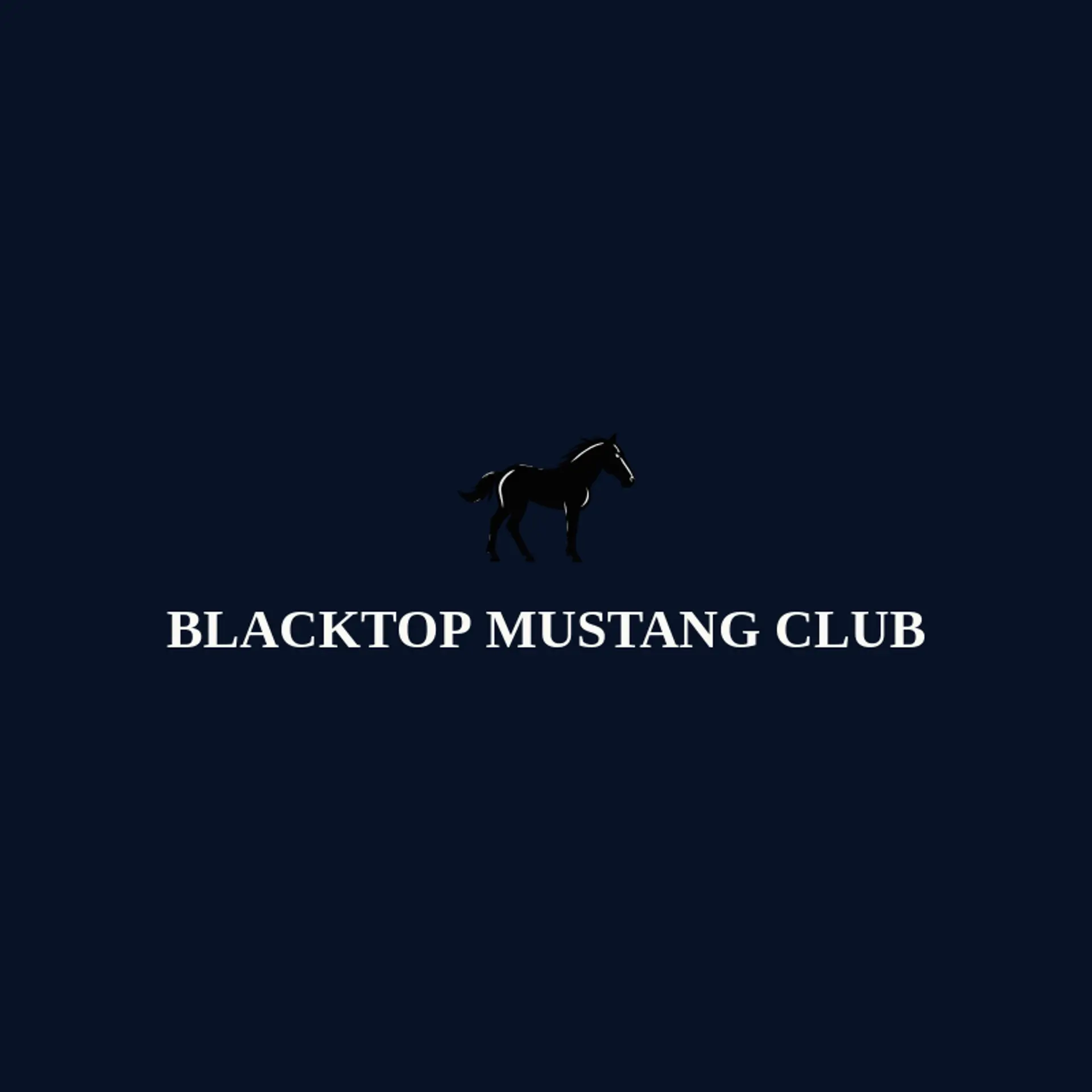 Blacktop Mustang Club logo for mustang