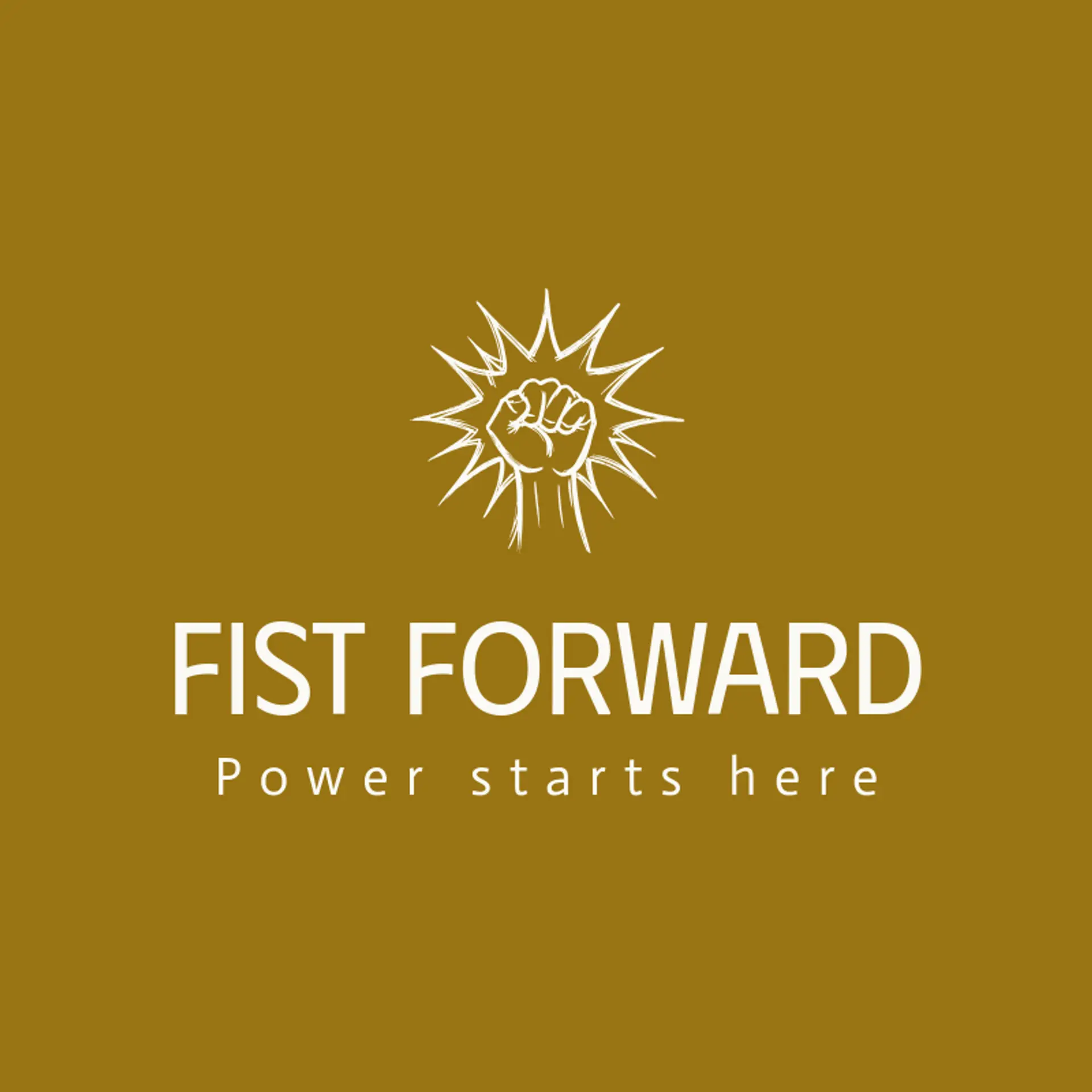 Fist Forward logo for superhero