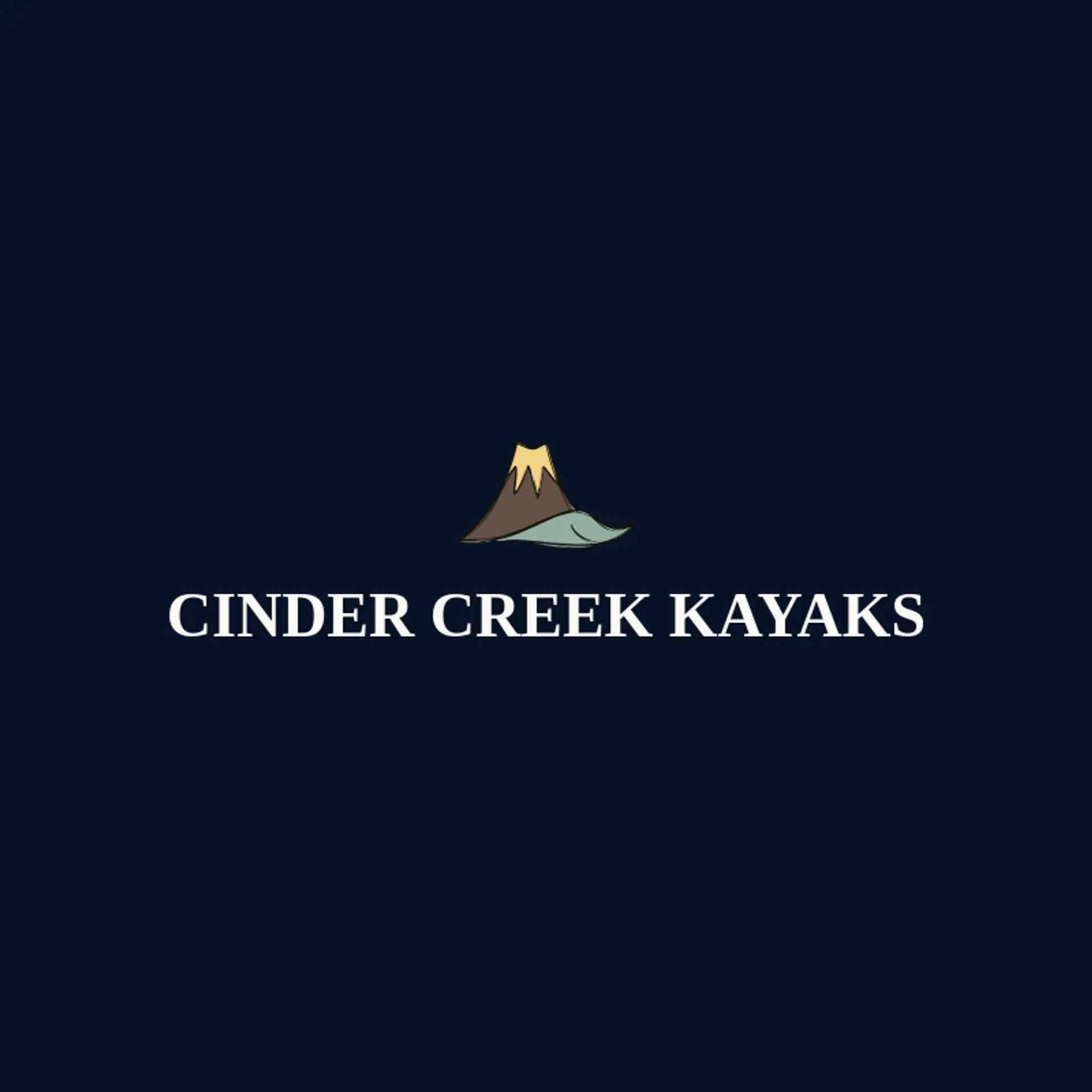 Cinder Creek Kayaks logo for volcano