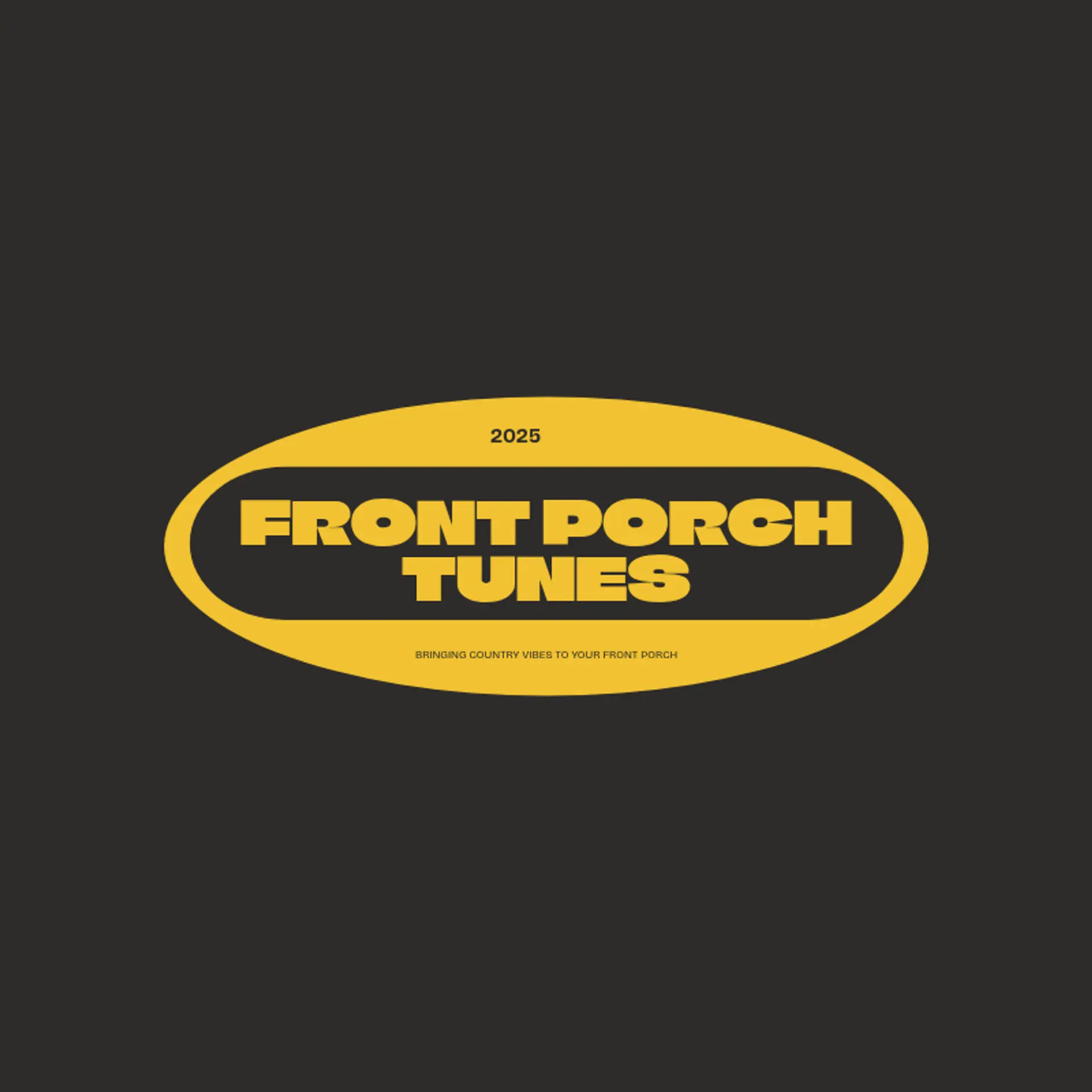 Front Porch Tunes logo for country music