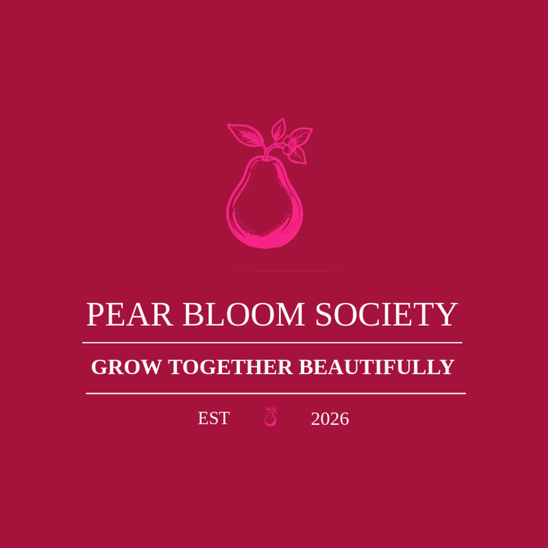 Pear Bloom Society logo for pear