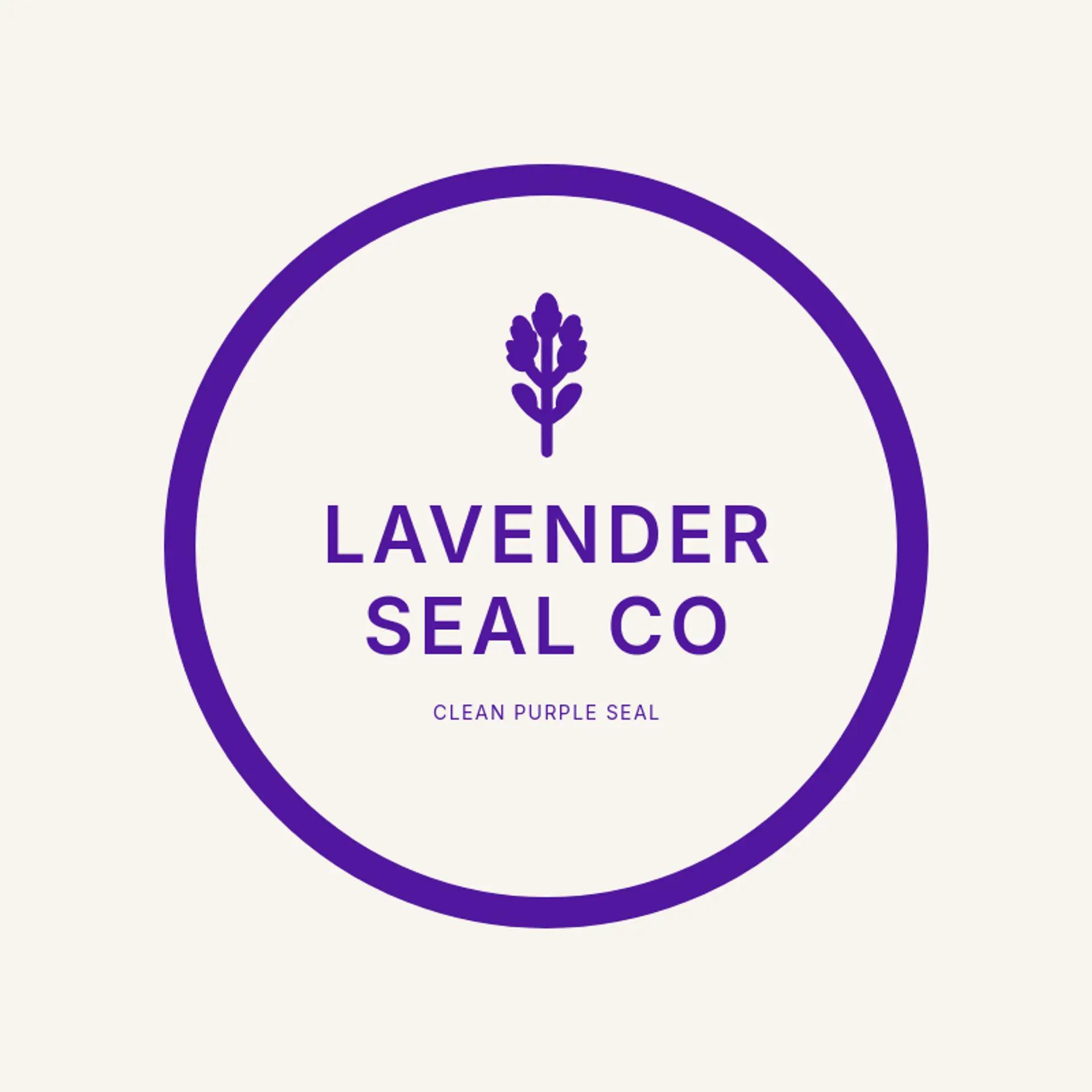 Lavender Seal Co logo for stamp