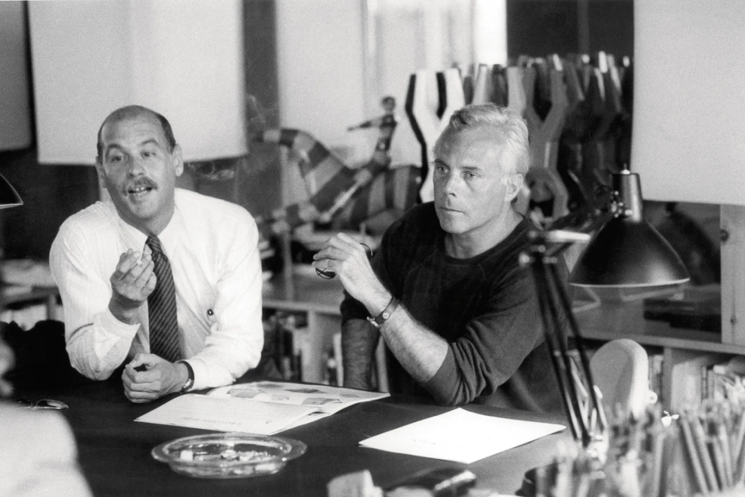 Giorgio Armani with business partner, Sergio Galeotti | Source: Luxury Abode