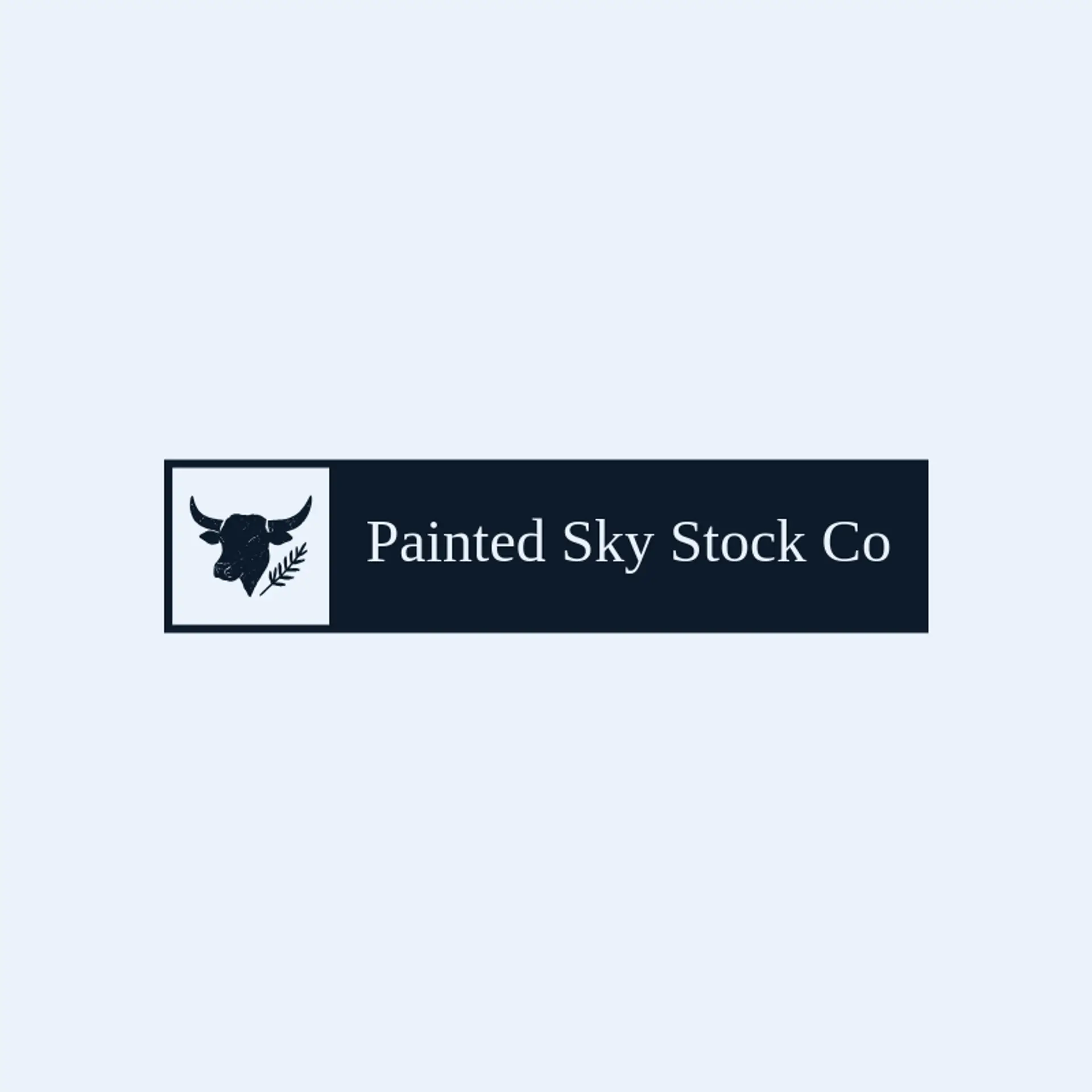 Painted Sky Stock Co logo for longhorn