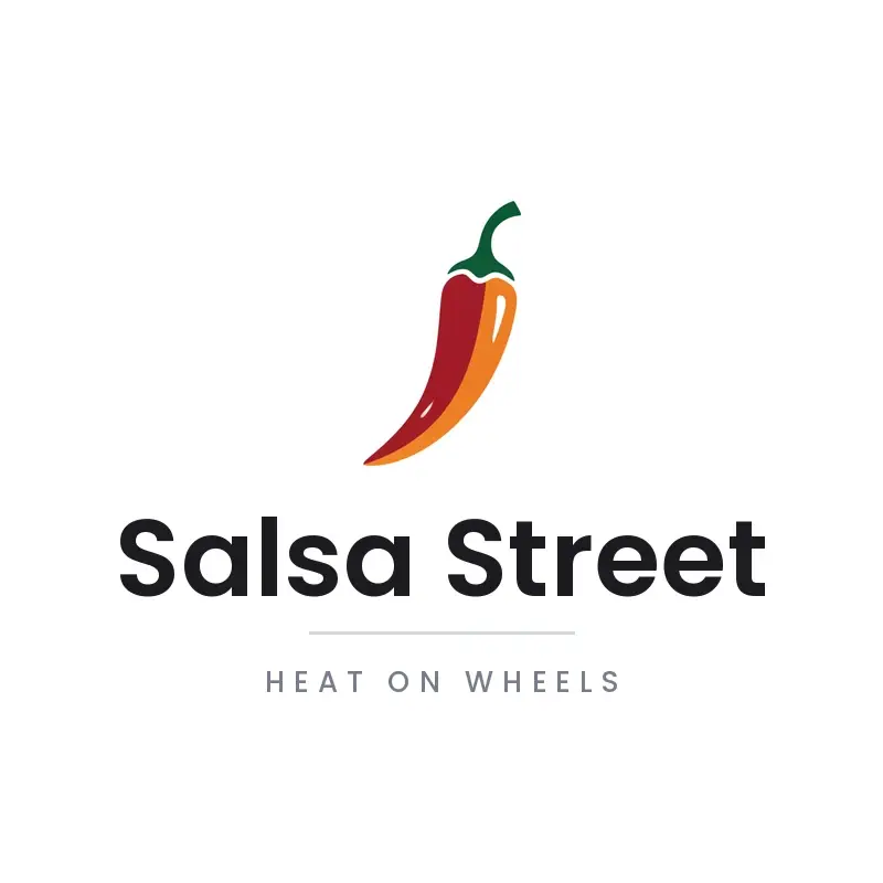 The food truck name Salsa Street as a branded logo in a minimal style