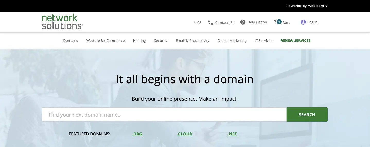 Network Solutions domain registration