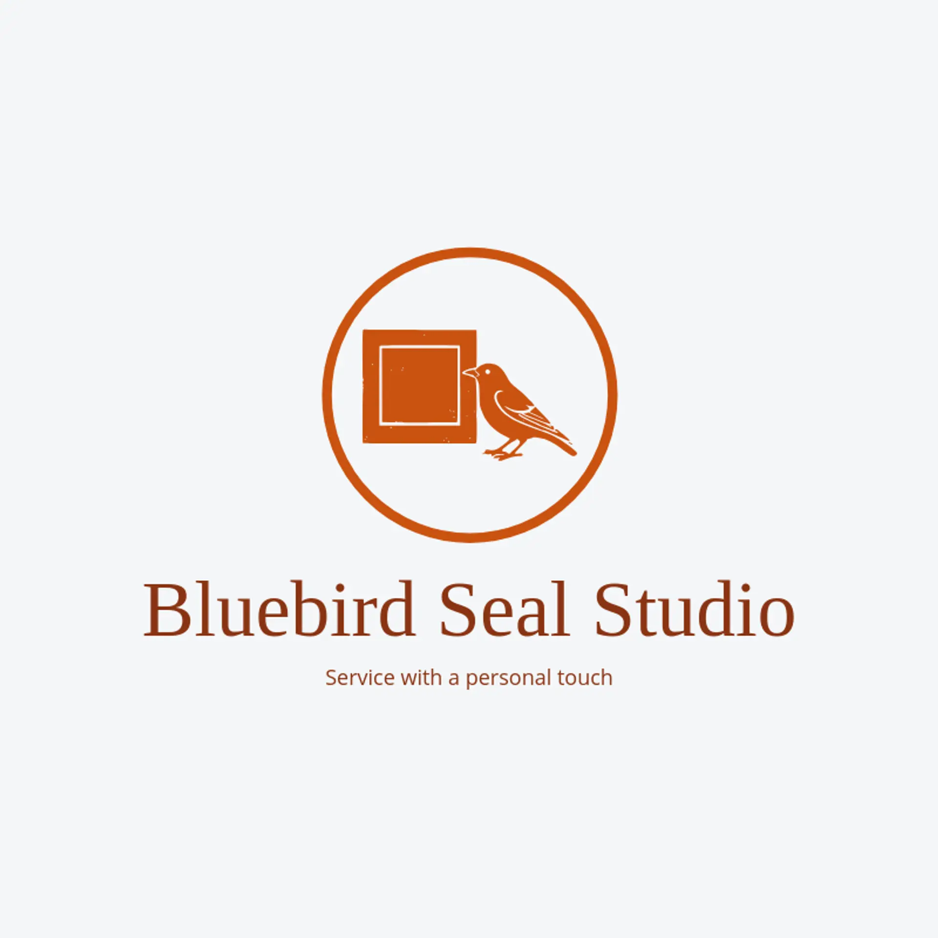 Bluebird Seal Studio logo for notary public