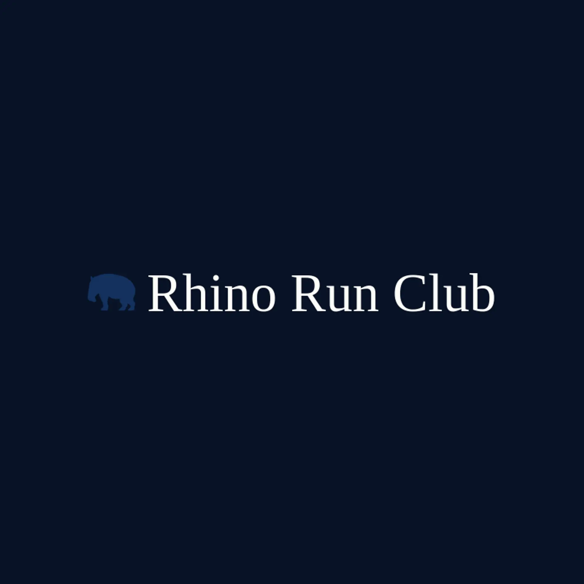 Rhino Run Club logo for rhino