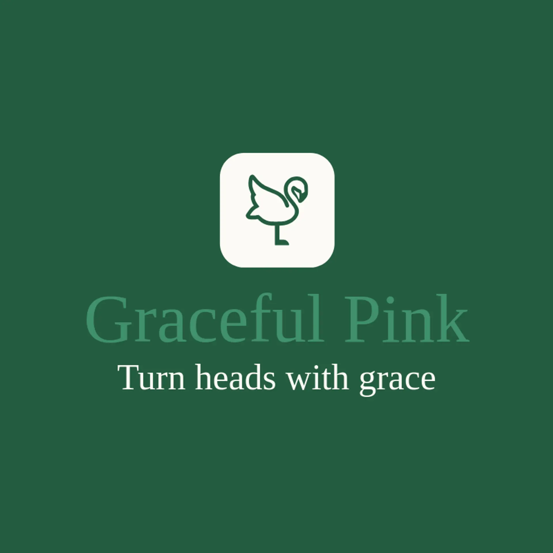 Graceful Pink logo for flamingo