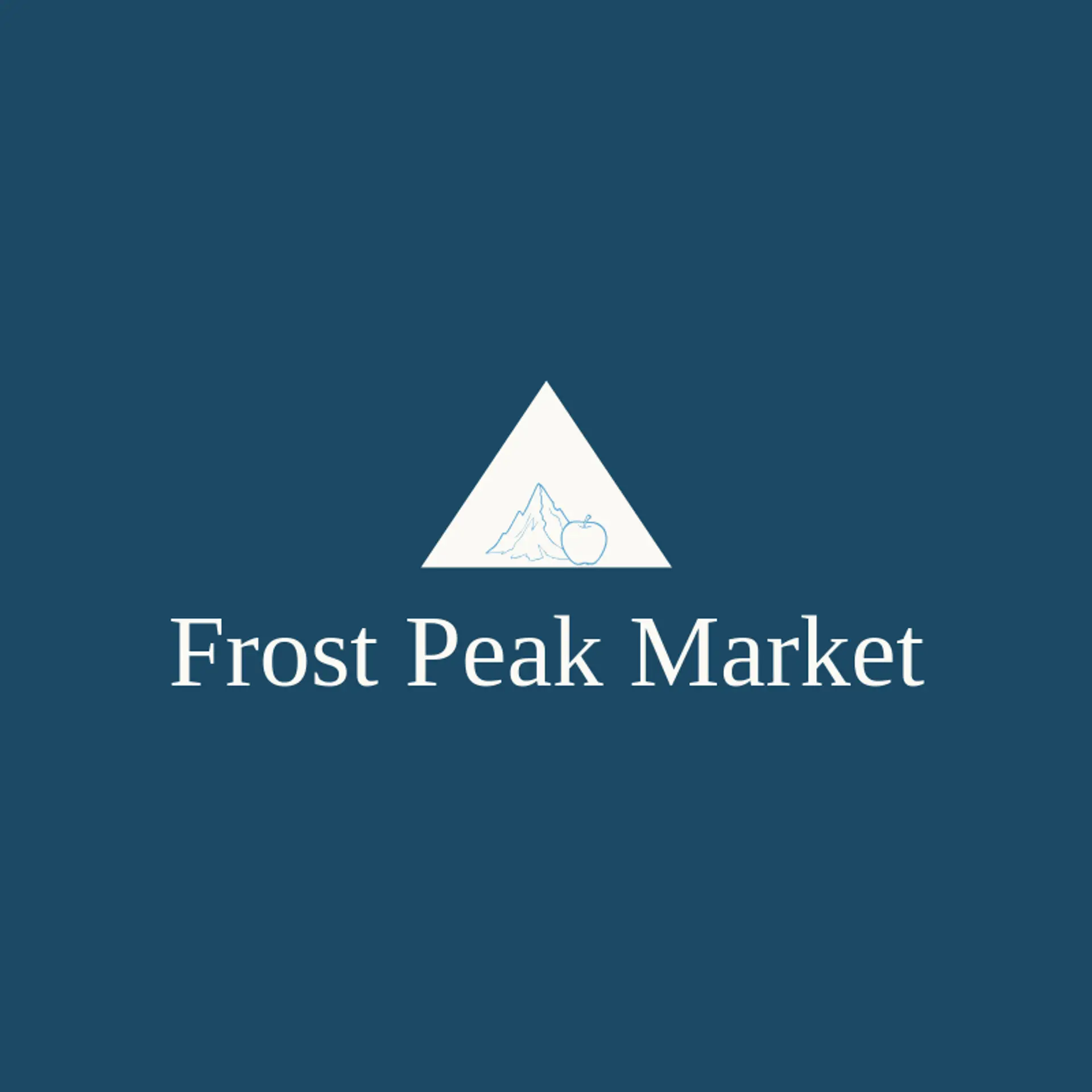 Frost Peak Market logo for winter