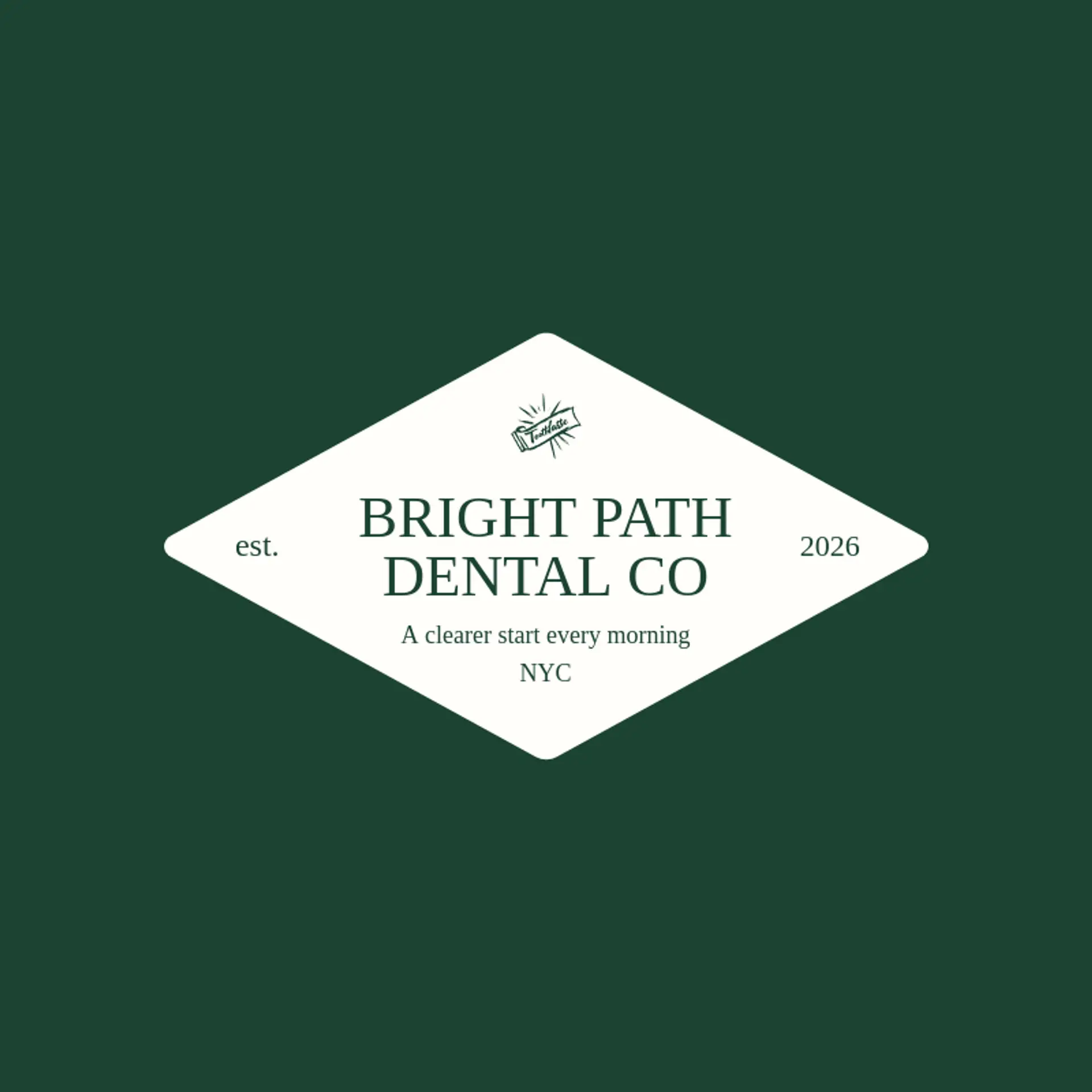 Bright Path Dental Co logo for toothpaste
