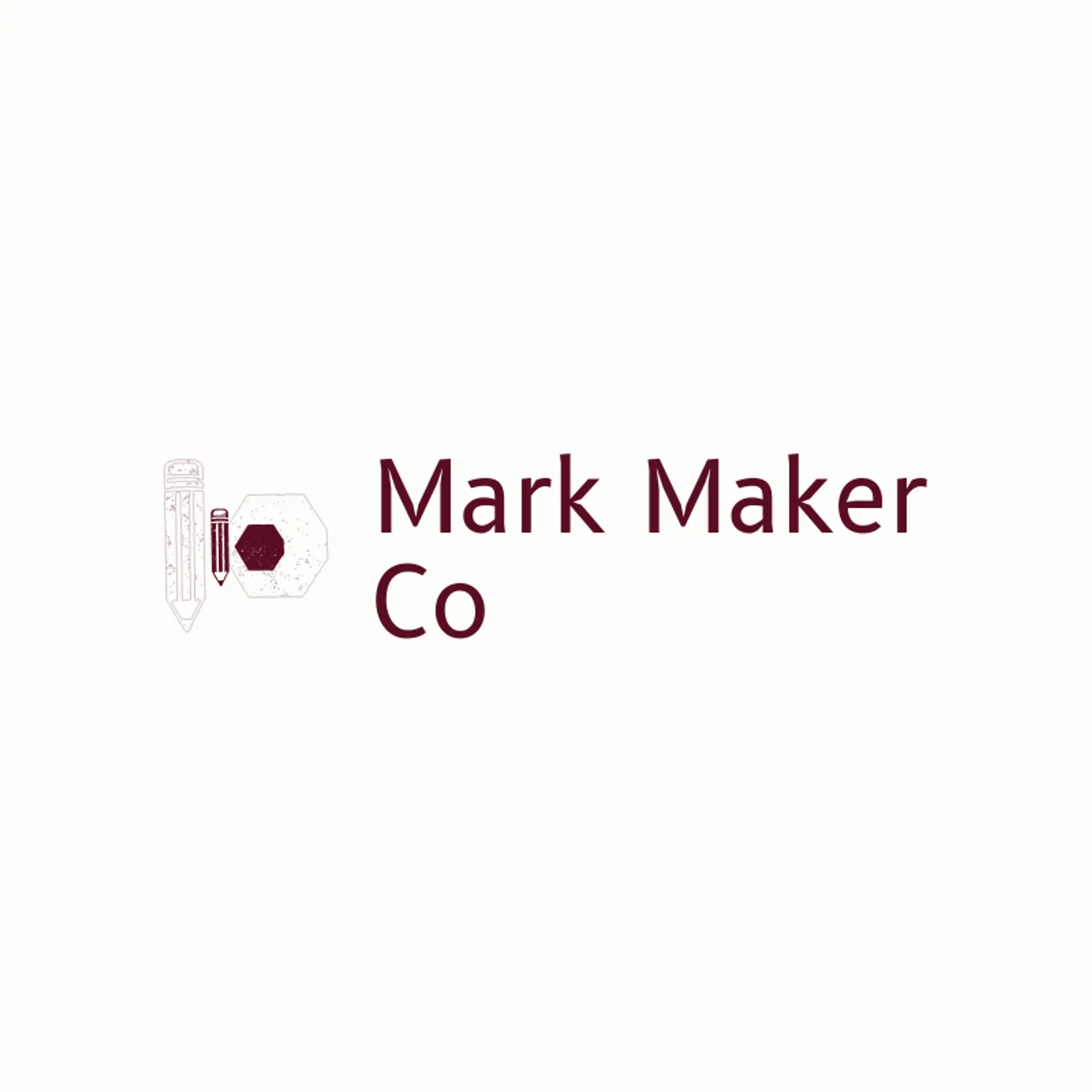Mark Maker Co logo for hexagon