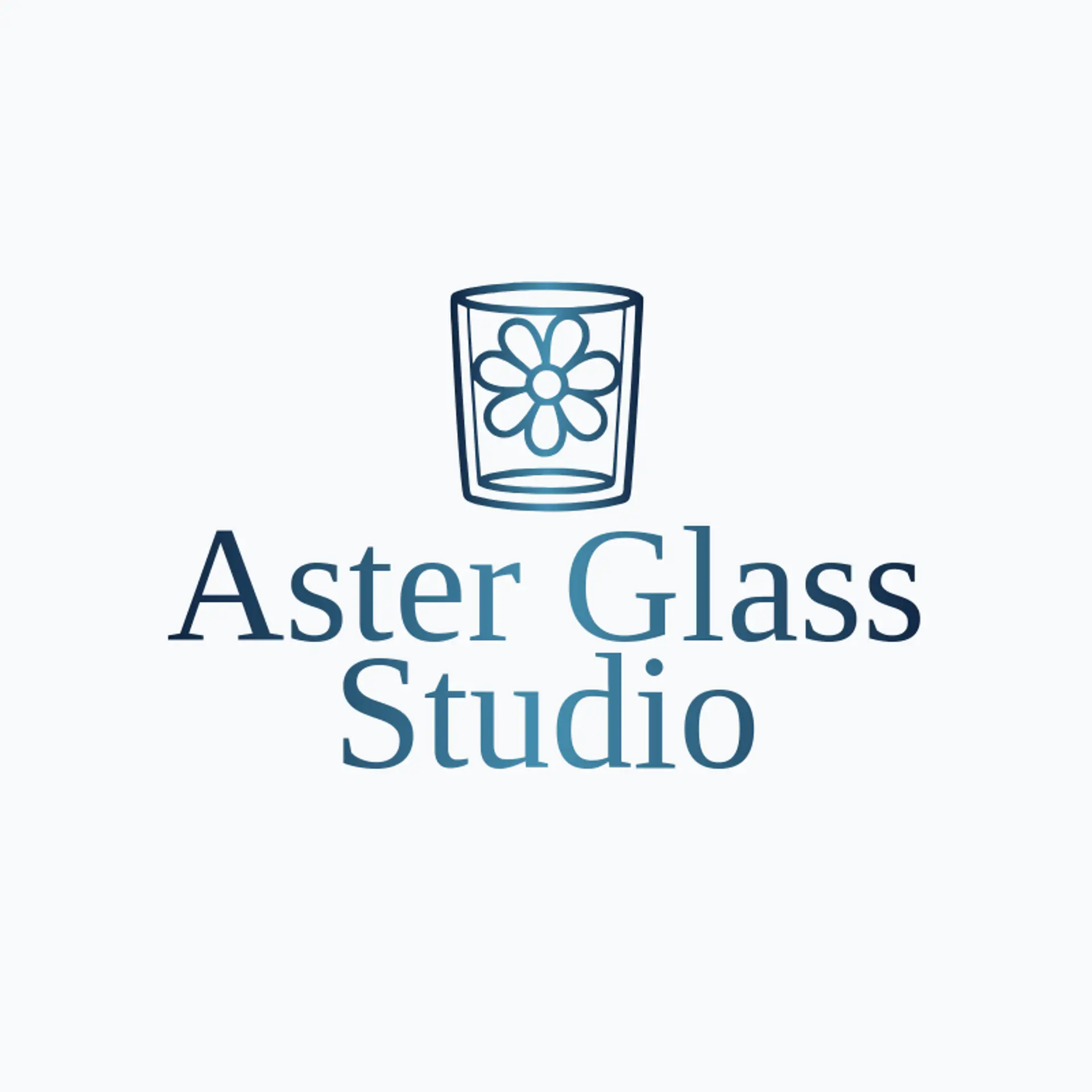 Aster Glass Studio logo for glass