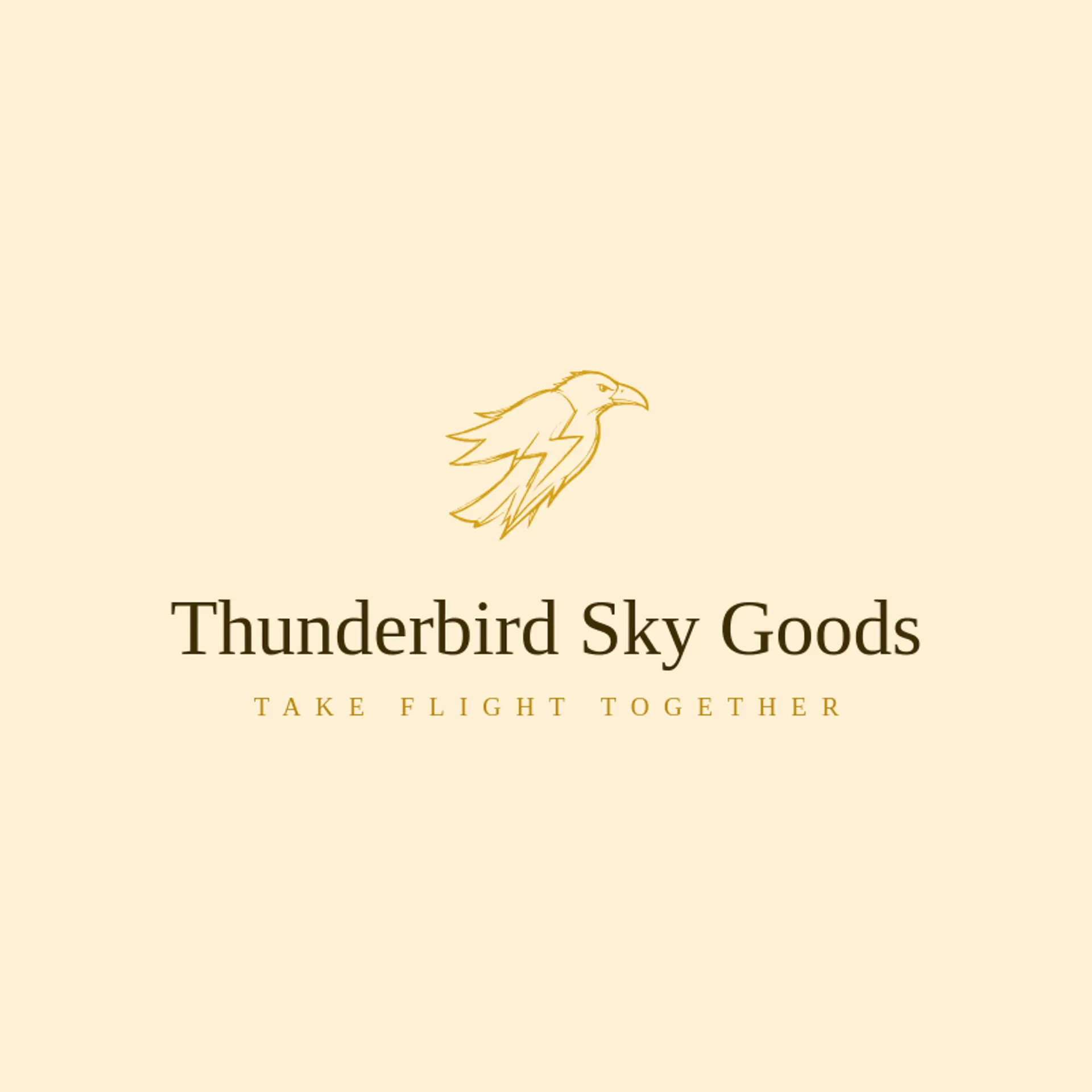 Thunderbird Sky Goods logo for Zeus