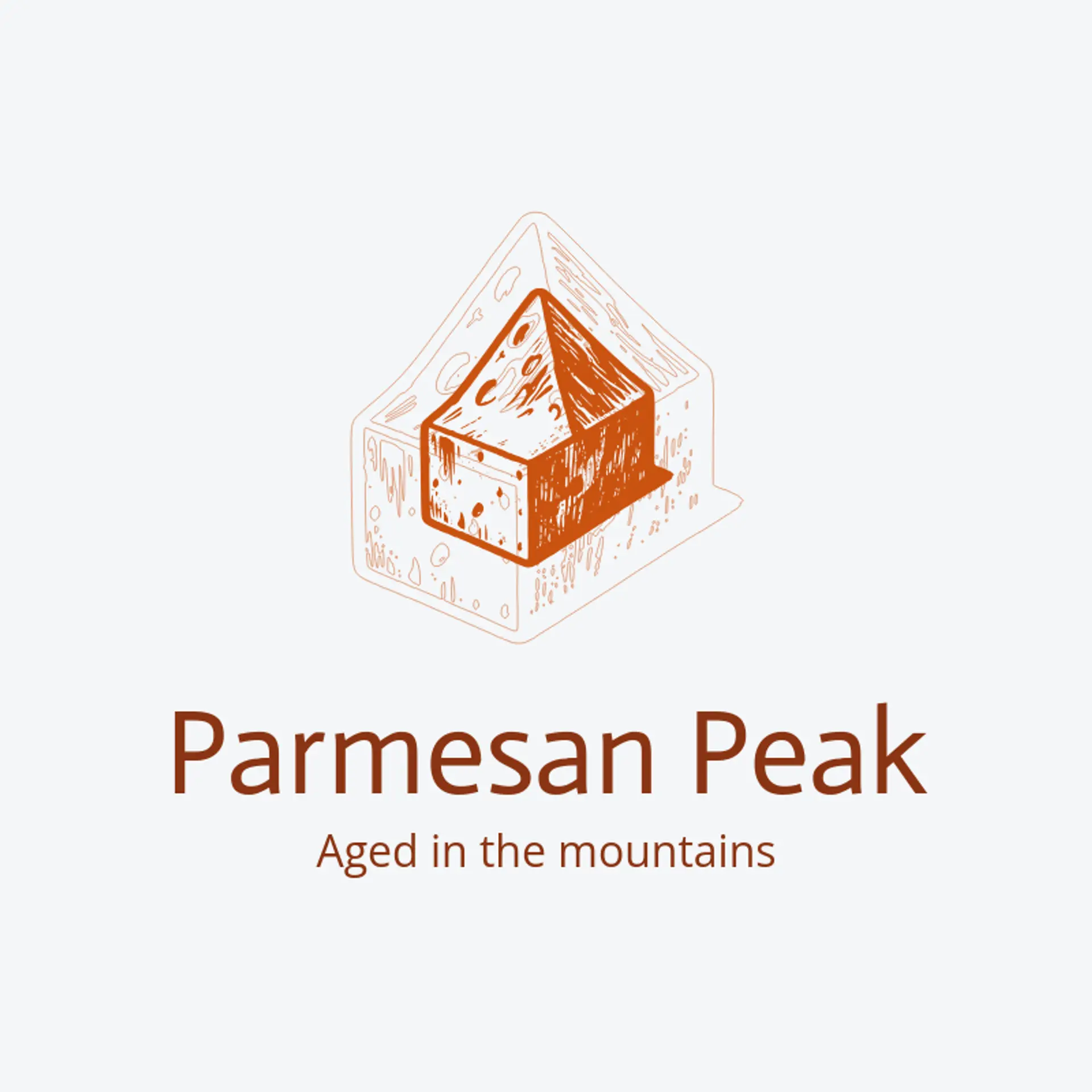 Parmesan Peak logo for cheese