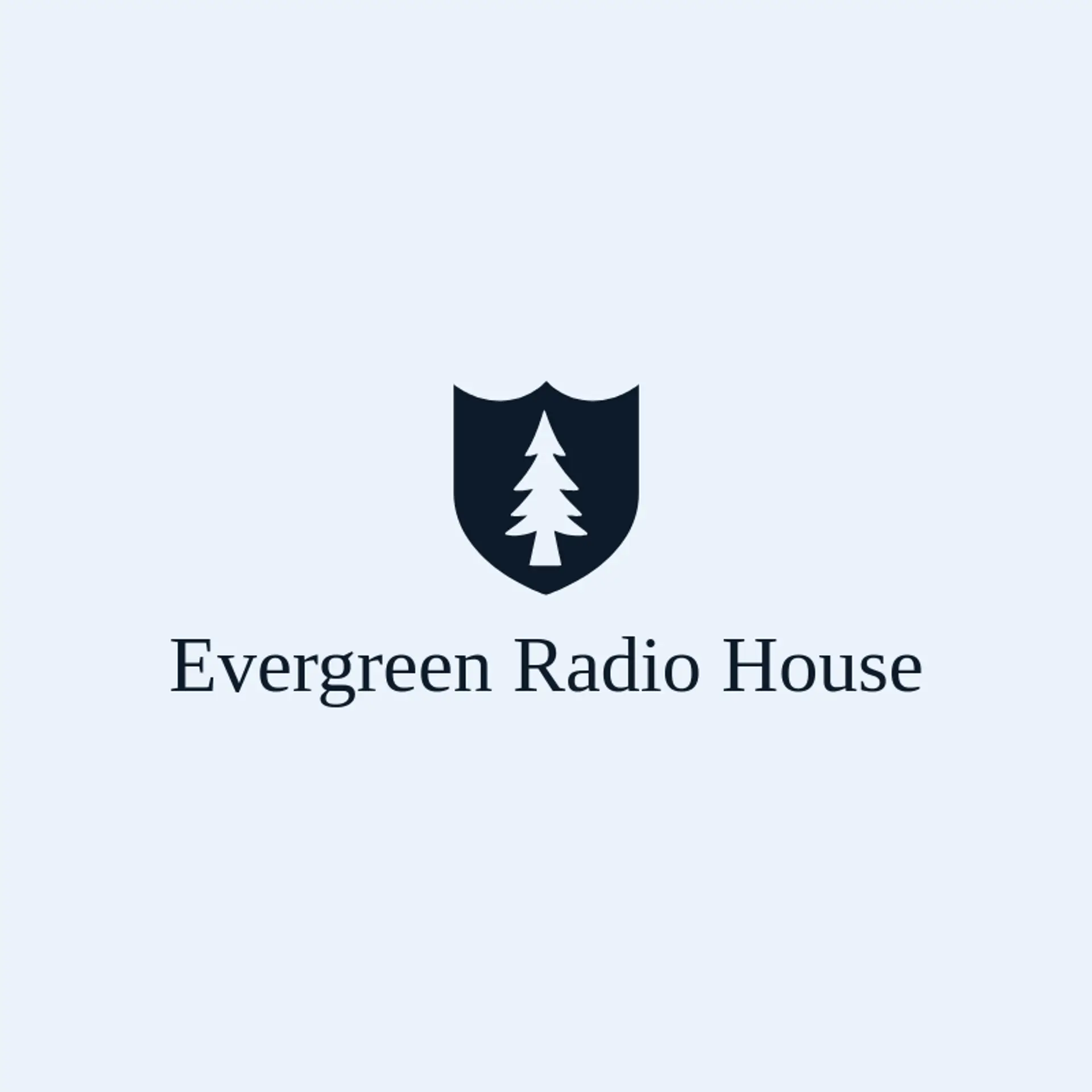 Evergreen Radio House logo for broadcast