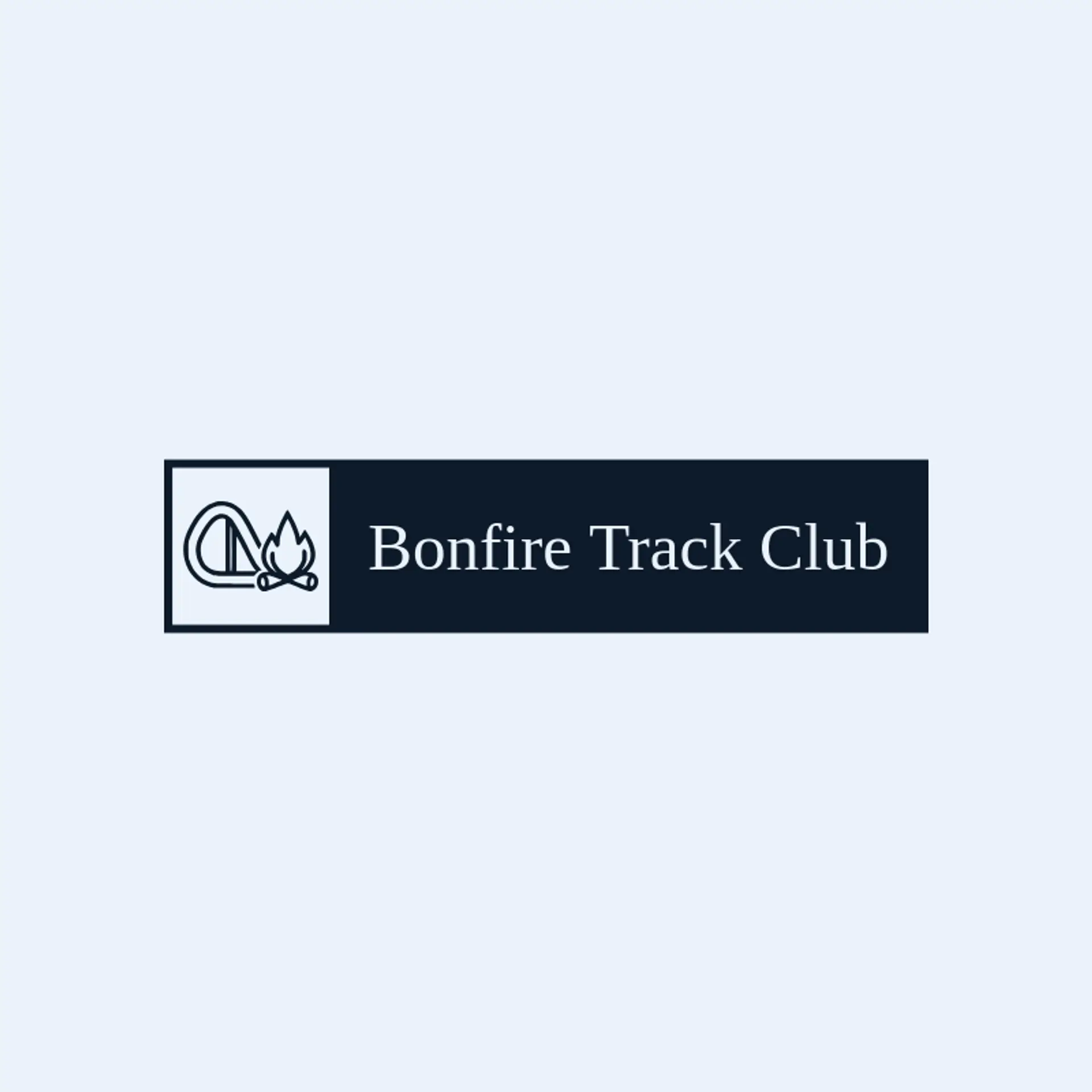 Bonfire Track Club logo for roller coaster